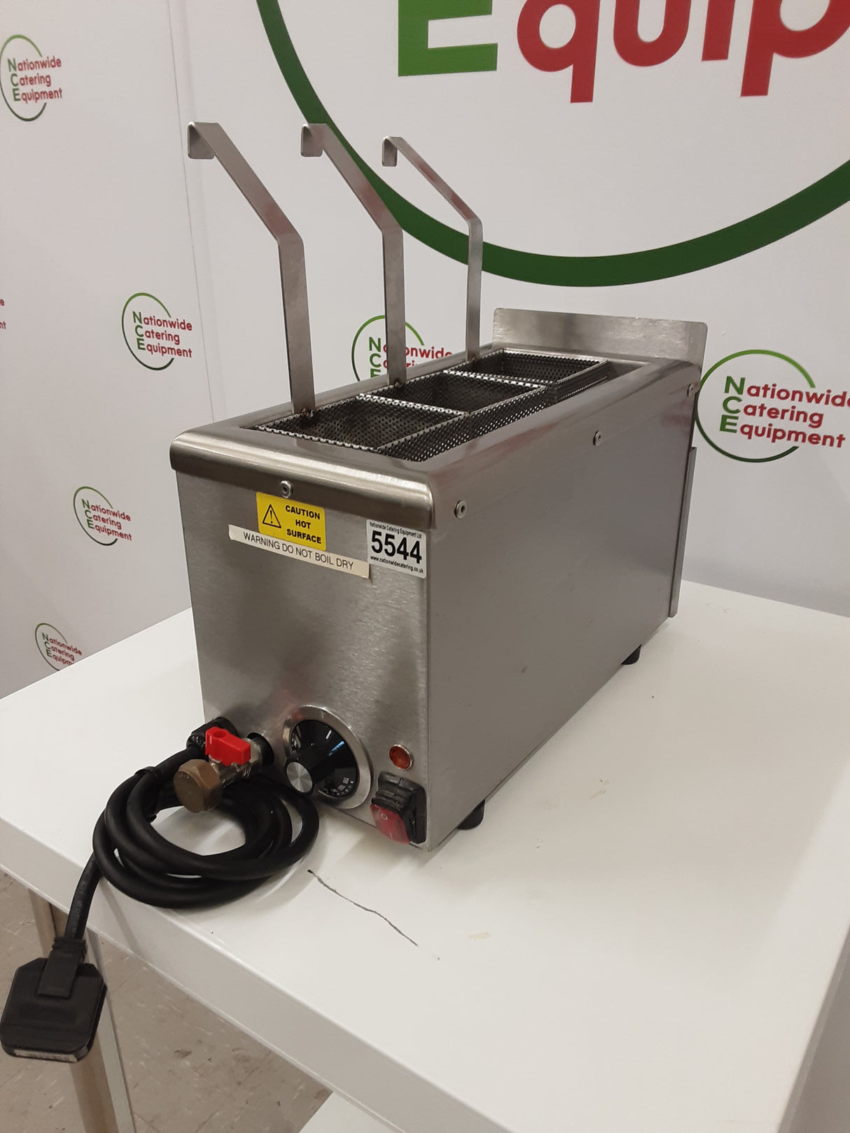 Tabletop Three Basket Electric Pasta Boiler, 13amp, Drain Tap (NCE5544)