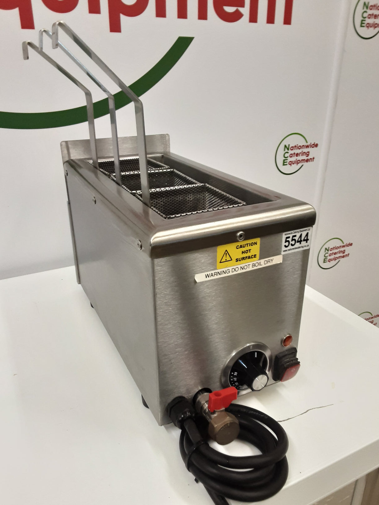 Tabletop Three Basket Electric Pasta Boiler, 13amp, Drain Tap (NCE5544)