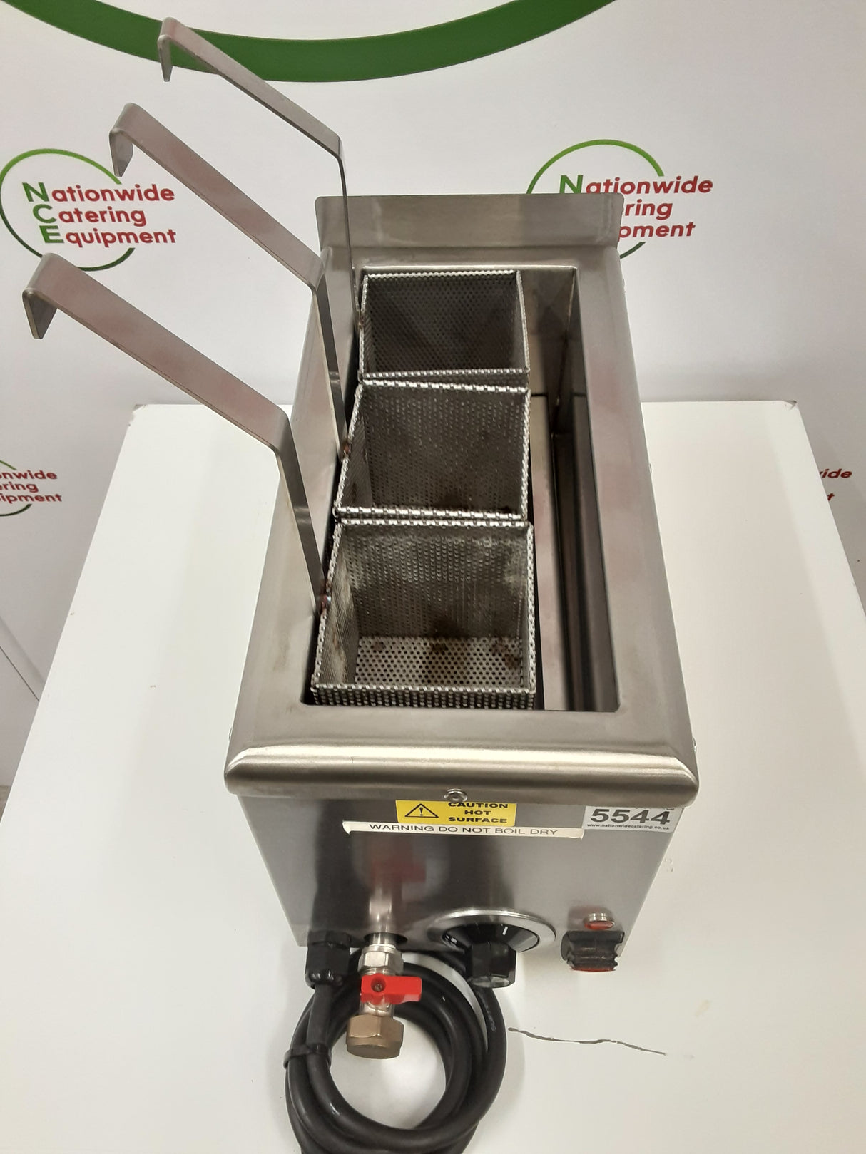 Tabletop Three Basket Electric Pasta Boiler, 13amp, Drain Tap (NCE5544)