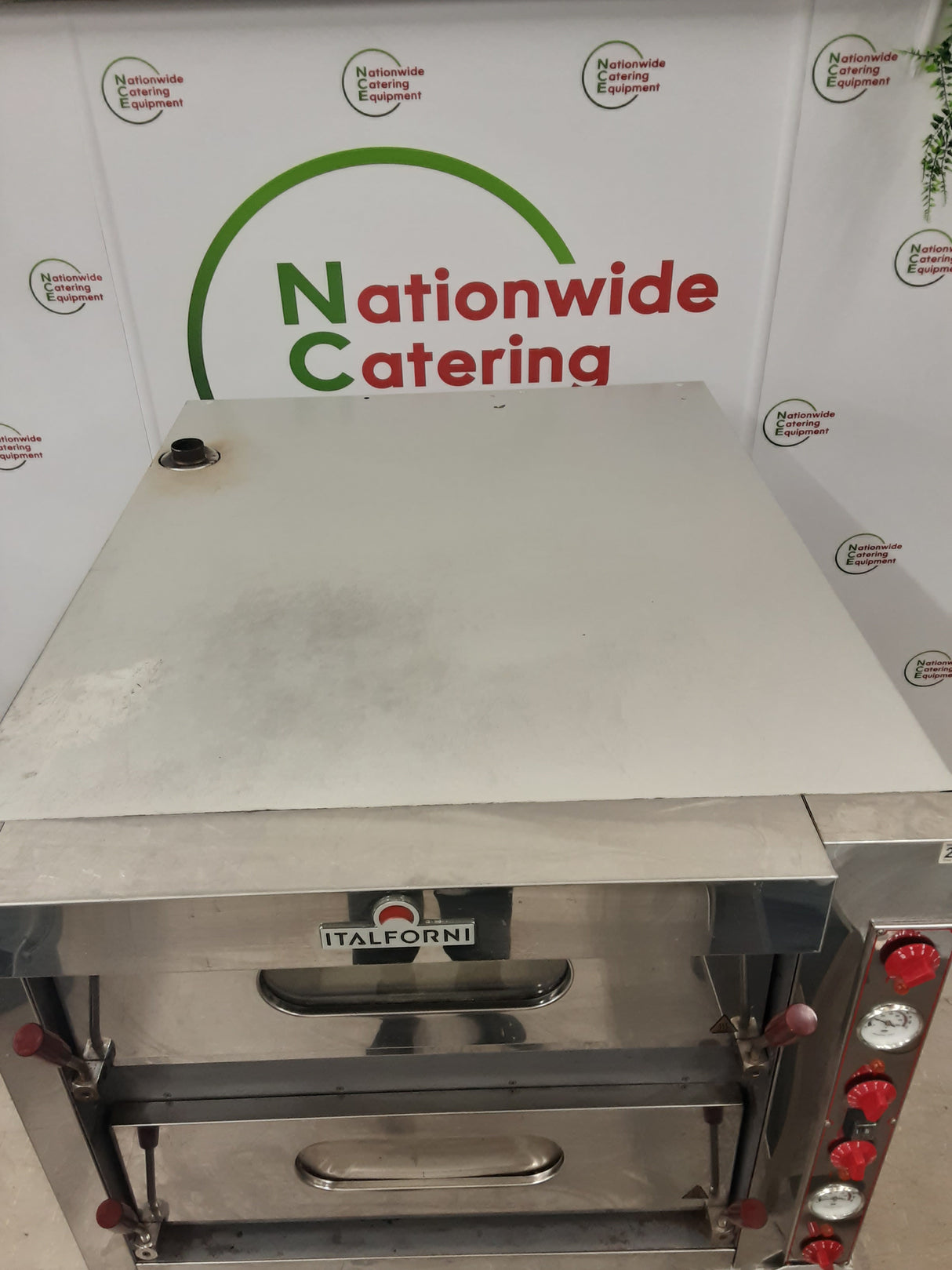 Commercial Catering 2022 Italforni Twin Deck Electric (3ph) Pizza Oven On Stand (NCE2716)