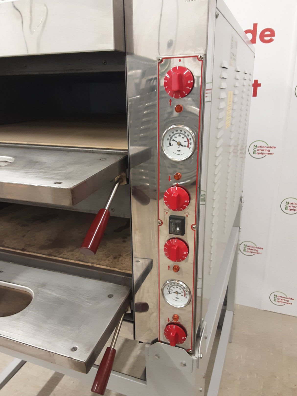 Commercial Catering 2022 Italforni Twin Deck Electric (3ph) Pizza Oven On Stand (NCE2716)