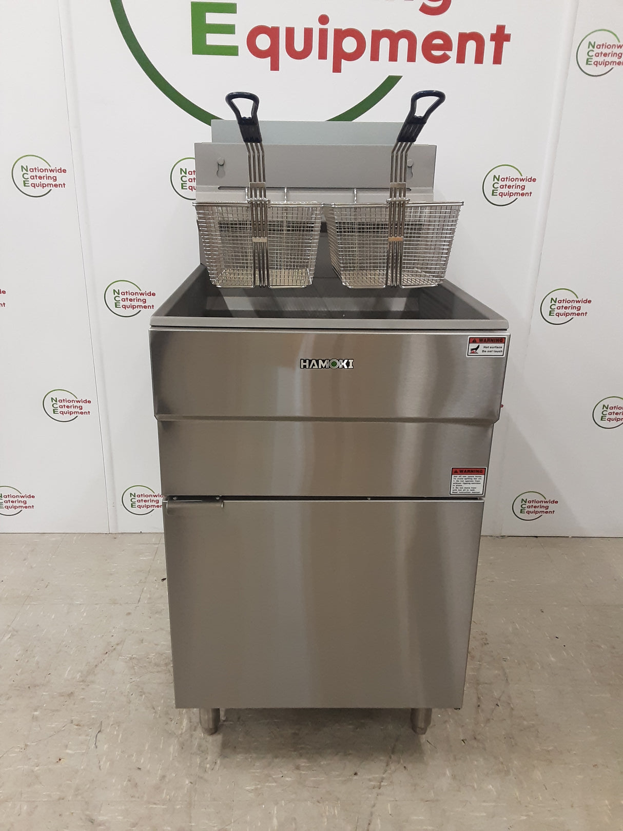Hamoki Large Single Tank, Double Basket Natural Gas Fryer (NCE5853)