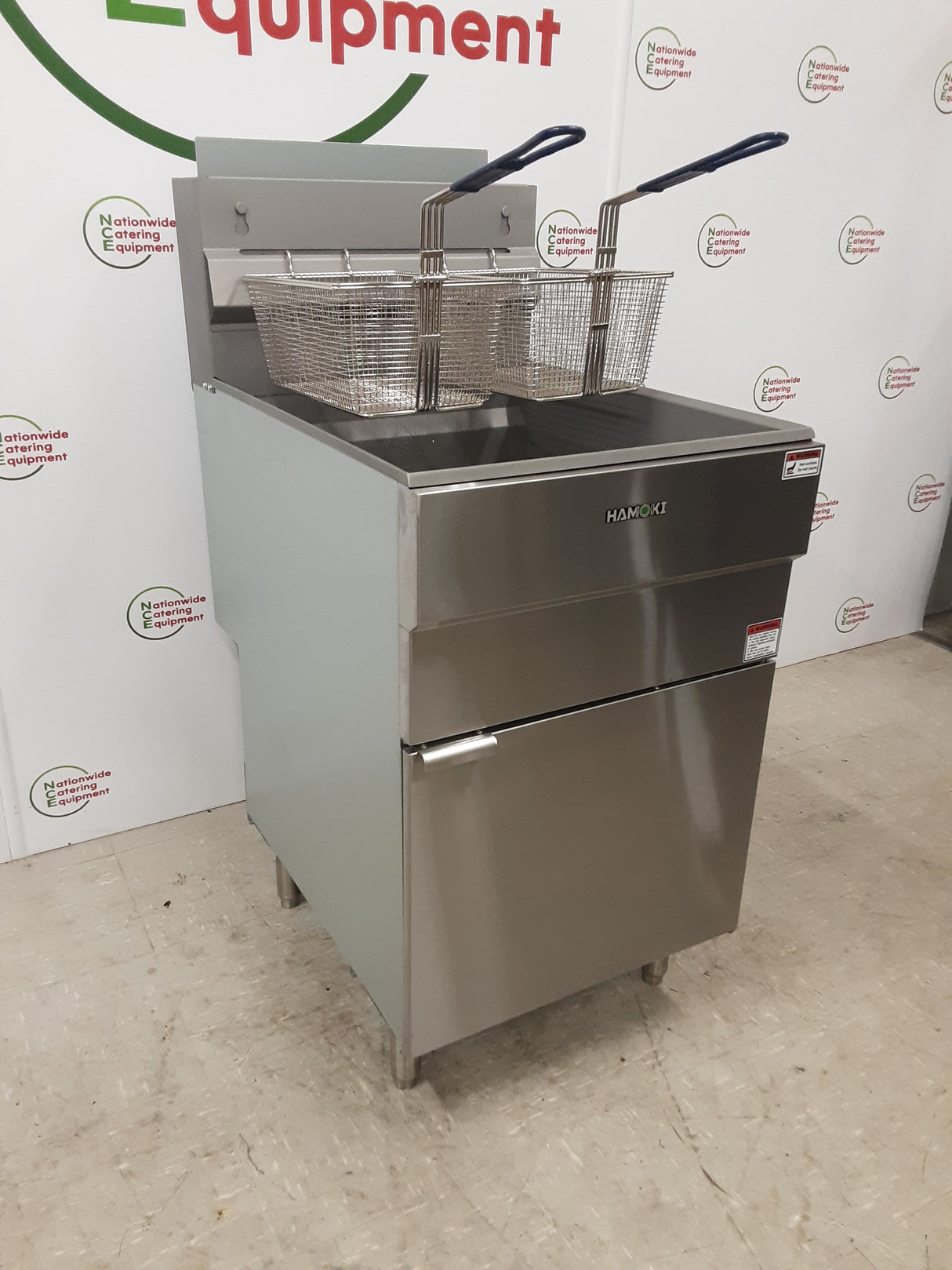 Hamoki Large Single Tank, Double Basket Natural Gas Fryer (NCE5853)