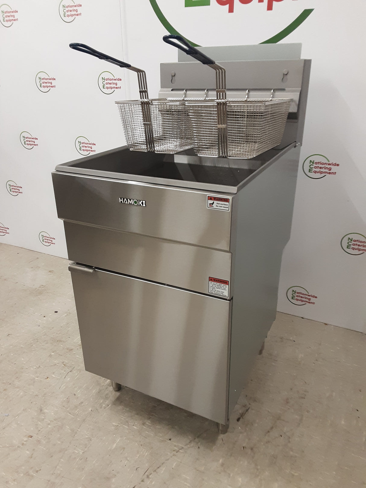 Hamoki Large Single Tank, Double Basket Natural Gas Fryer (NCE5853)