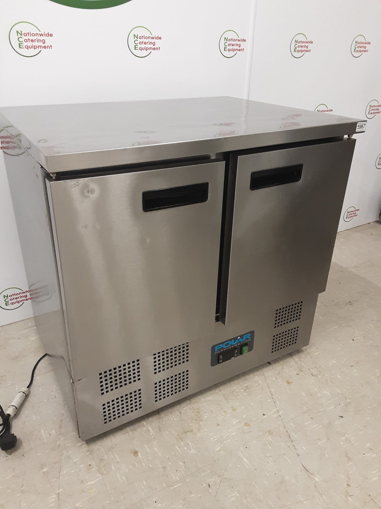 Polar 90cm Two Door Flat Counter Fridge, Model- U636 (NCE5967)