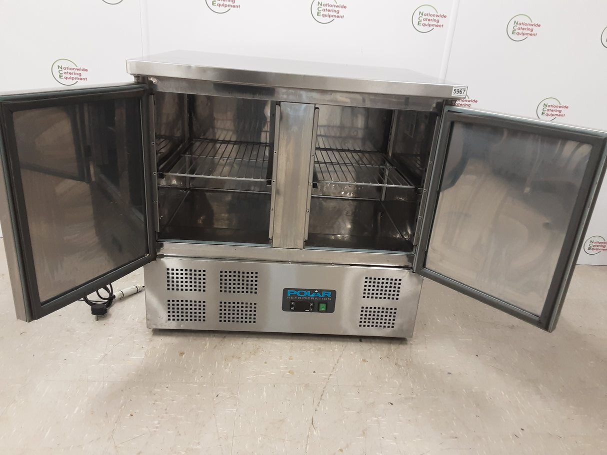 Polar 90cm Two Door Flat Counter Fridge, Model- U636 (NCE5967)