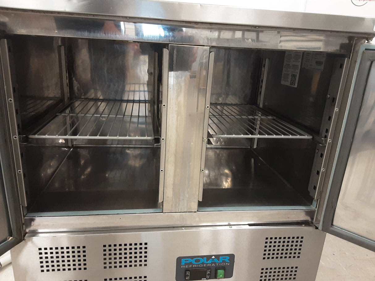 Polar 90cm Two Door Flat Counter Fridge, Model- U636 (NCE5967)