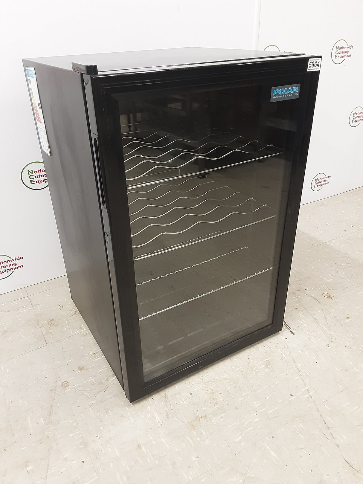 Polar Black Undercounter Wine Cooler, 48 Bottle Capacity, Model- CE204 (NCE5964)