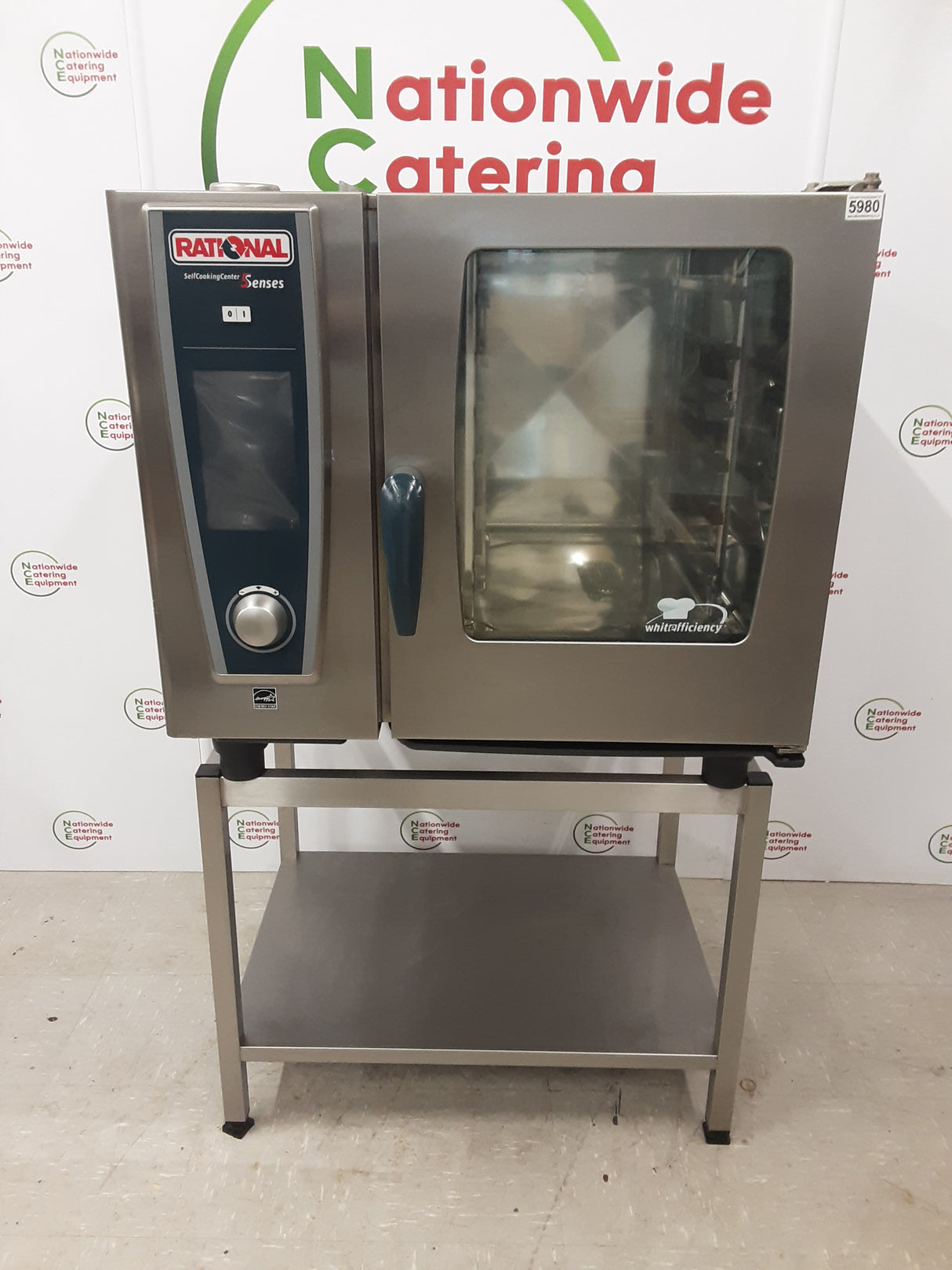 Rational SCC, 5 Senses, White Efficiency, Six Grid Electric Combi Oven On Stand (NCE5980)