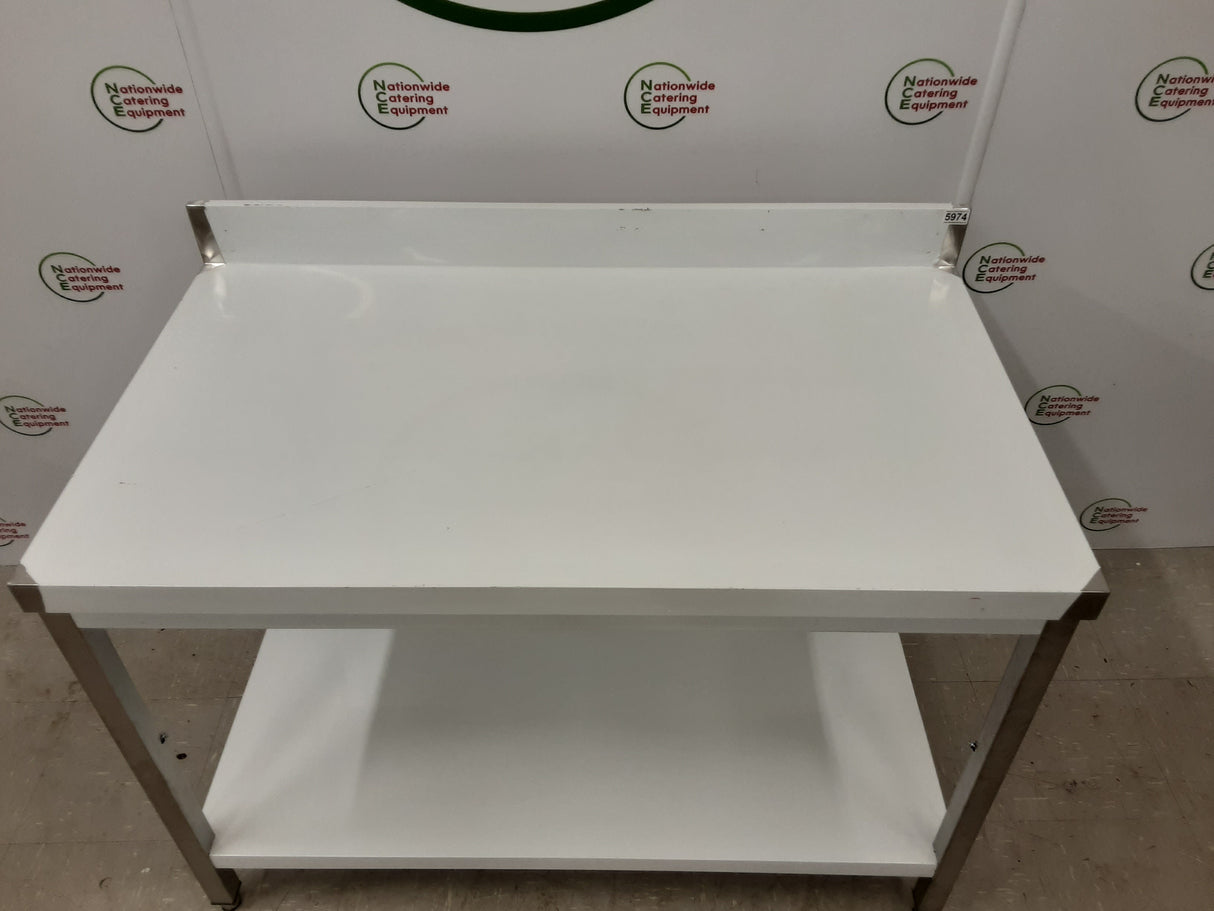 New/Un-Used Stainless Steel 120x70cmTable With Lower Shelf & Upstand (NCE5974)