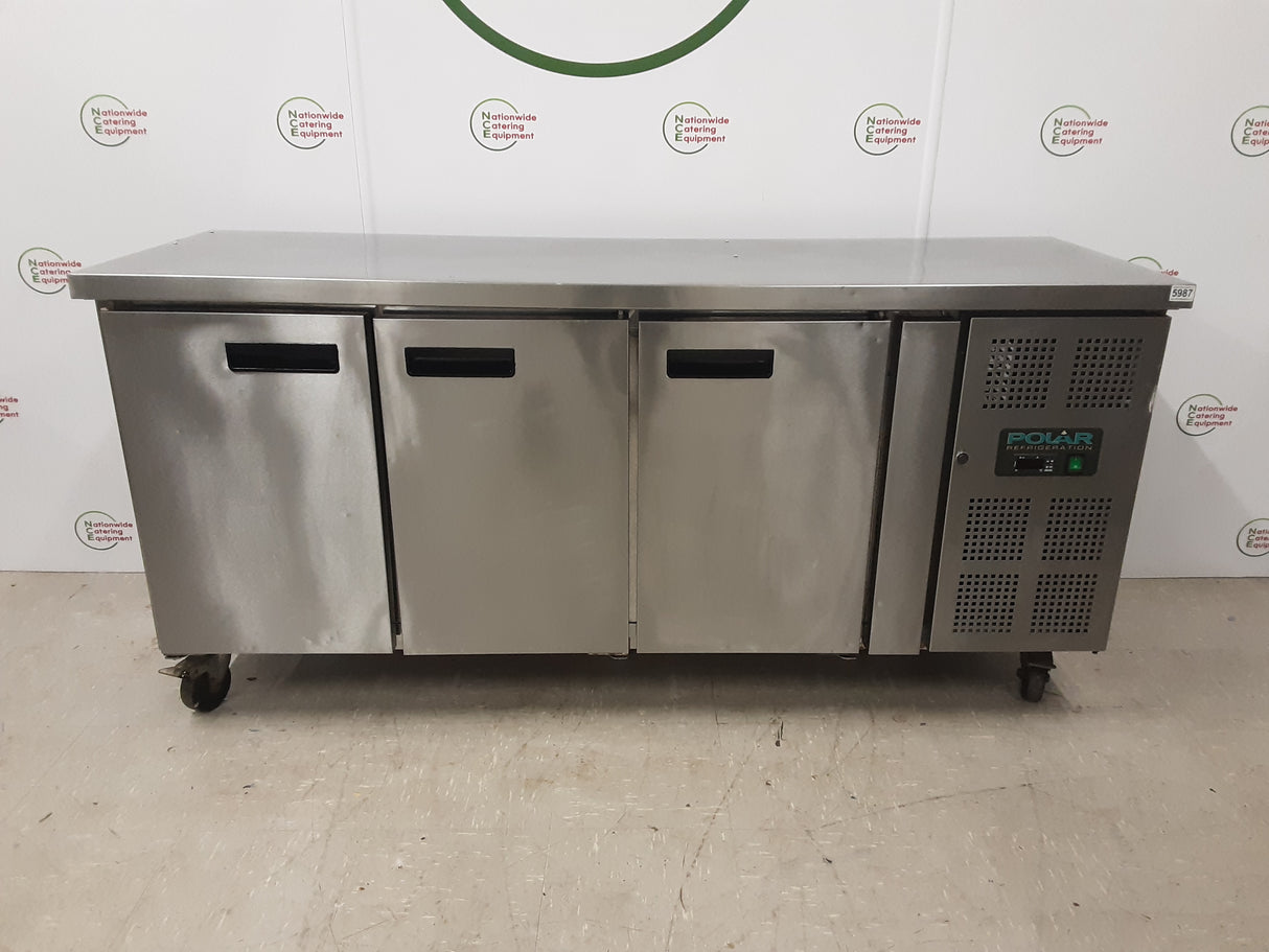 Polar Three Door Slimline Counter Fridge, 180cm, Model- G378 (NCE5987)