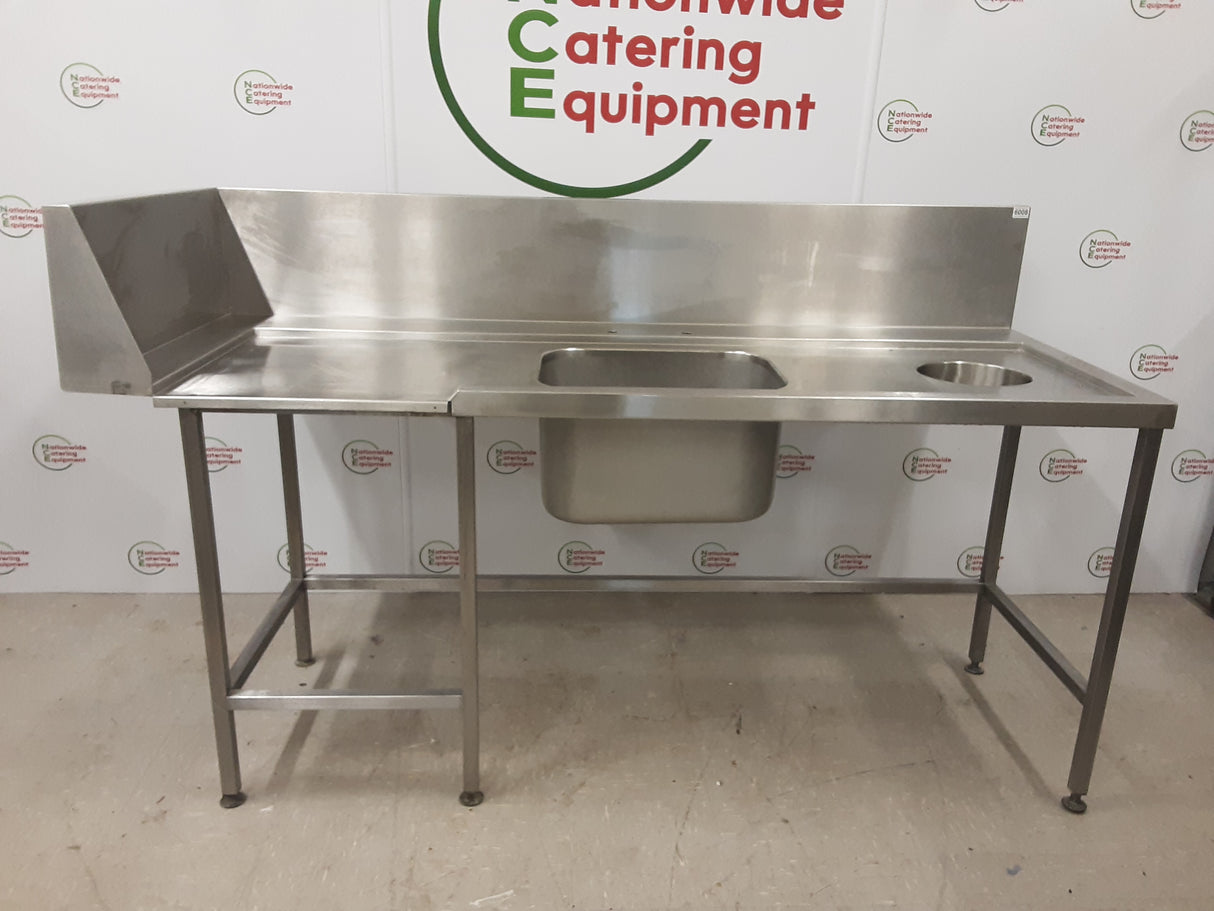 Stainless Steel Corner Dishwasher Entry Sink, 200X79CM (NCE6008)