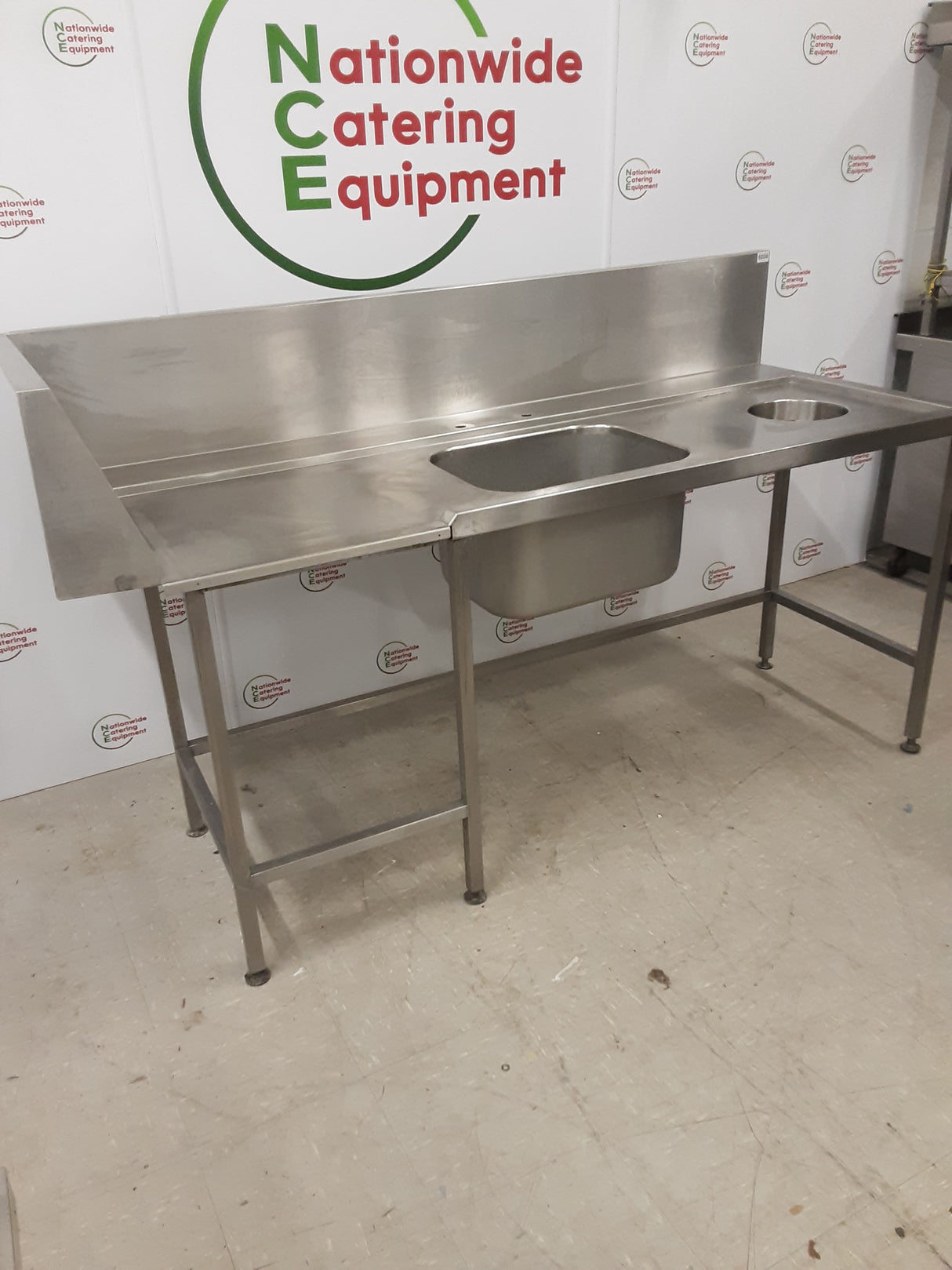 Stainless Steel Corner Dishwasher Entry Sink, 200X79CM (NCE6008)