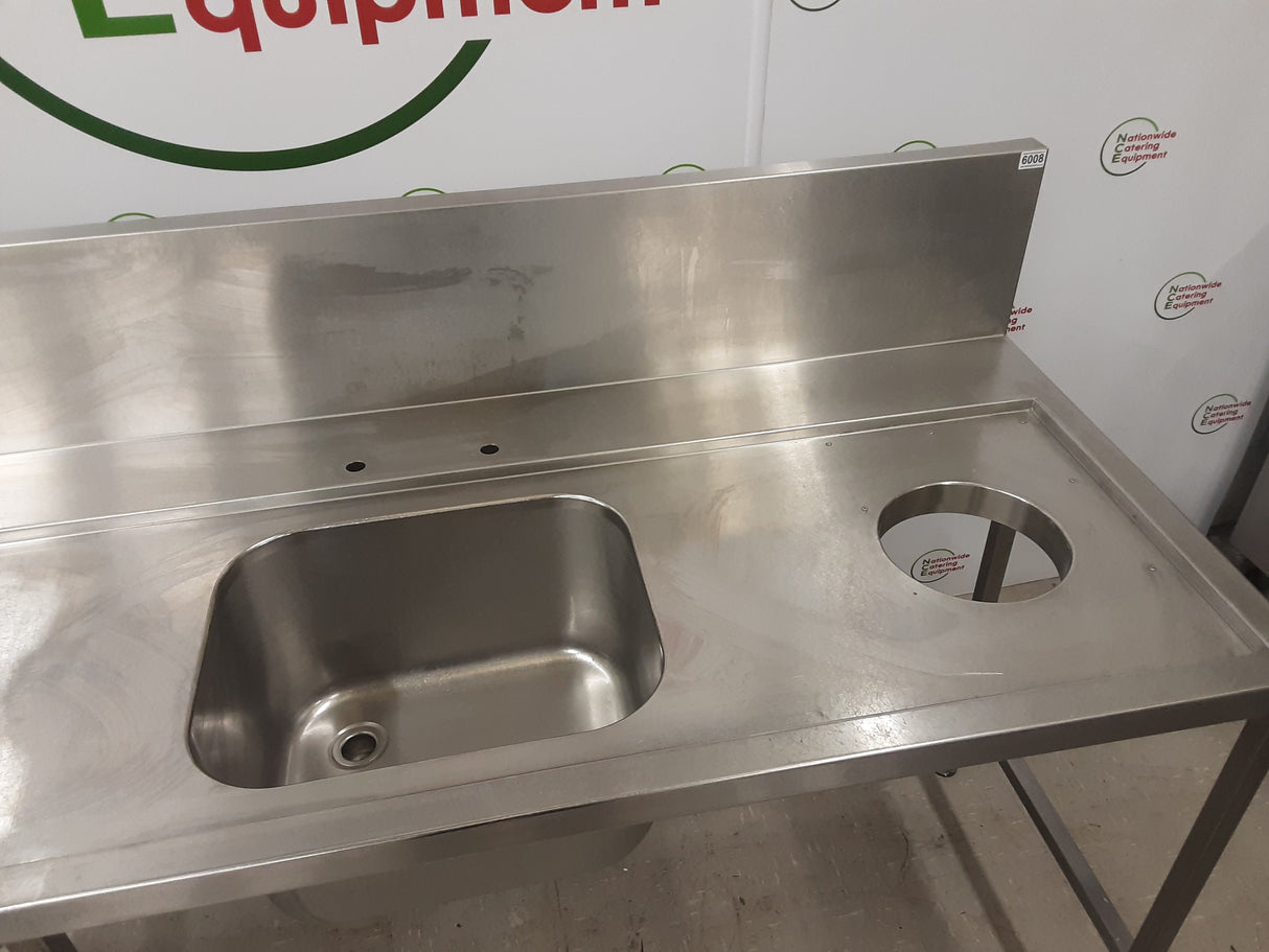 Stainless Steel Corner Dishwasher Entry Sink, 200X79CM (NCE6008)