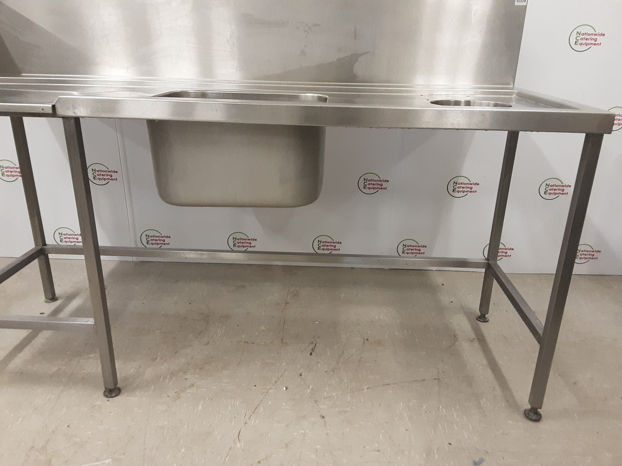 Stainless Steel Corner Dishwasher Entry Sink, 200X79CM (NCE6008)