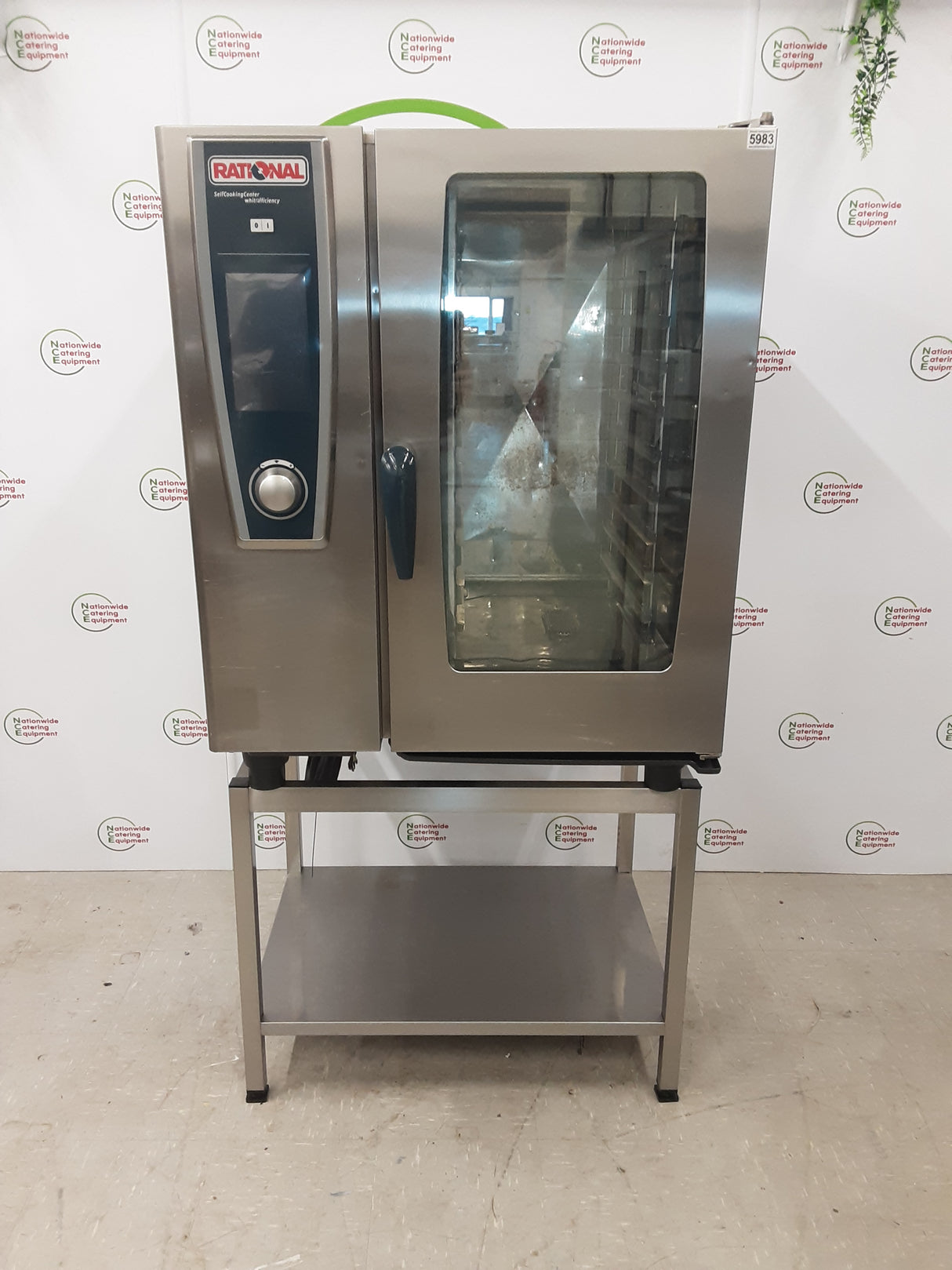Rational SCC White Efficiency Ten Grid Electric Combi Oven On Stand (NCE5983)