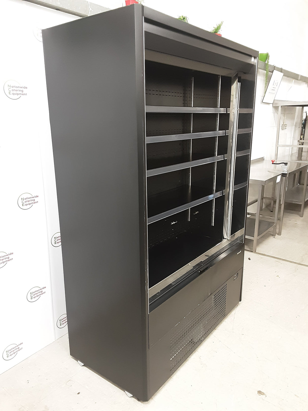 Tefcold Black Multideck Display Fridge, 130cm, Model-MD1402B-UK (NCE6012)