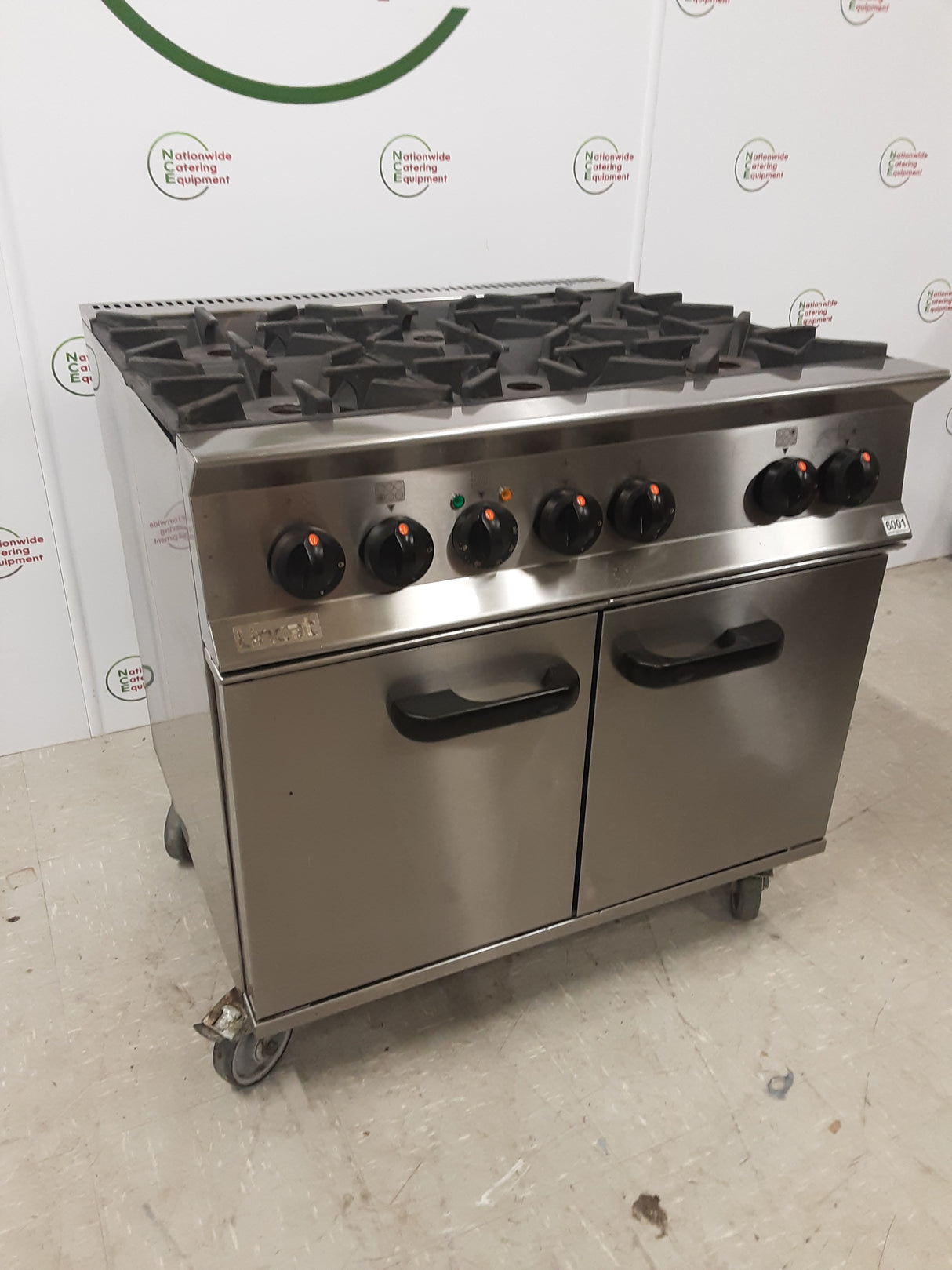 Lincat Opus 800 Duel Fuel- LPG Six Burner Stove & Electric Convection Oven, Model-OD8007/P (NCE6001)