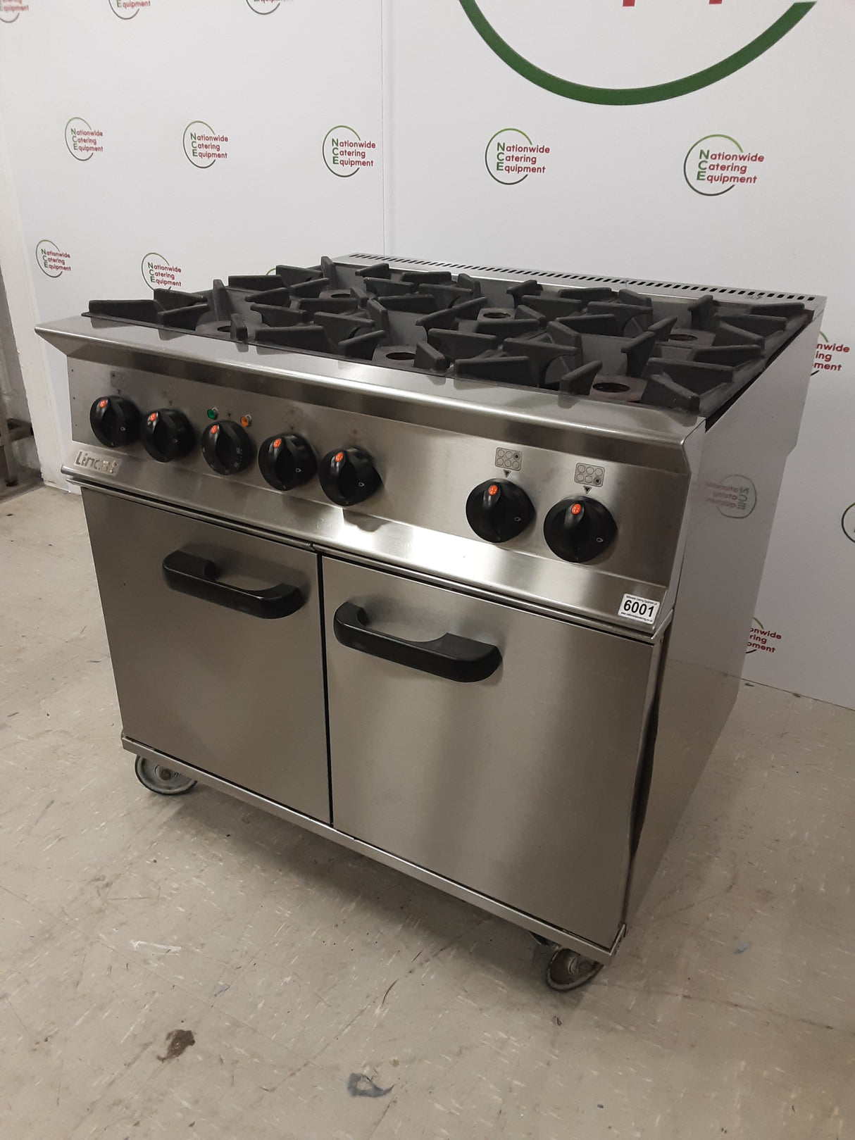 Lincat Opus 800 Duel Fuel- LPG Six Burner Stove & Electric Convection Oven, Model-OD8007/P (NCE6001)