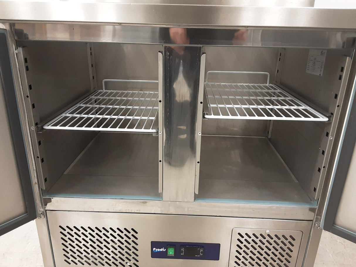 Prodis Two Door Counter Fridge With Topping Opening, 90cm, EC-2PREP (NCE6021)