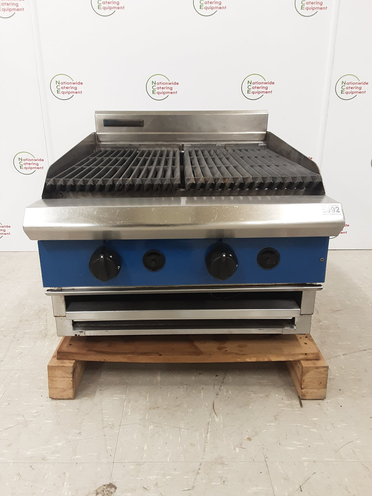 Blueseal Tabletop 60cm/Two Burner Natural Gas Char-Grill, Model-G594 (NCE5992)
