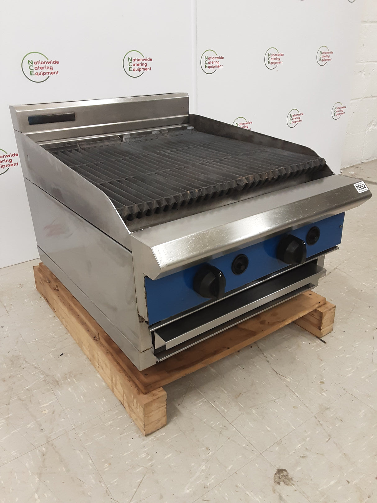 Blueseal Tabletop 60cm/Two Burner Natural Gas Char-Grill, Model-G594 (NCE5992)