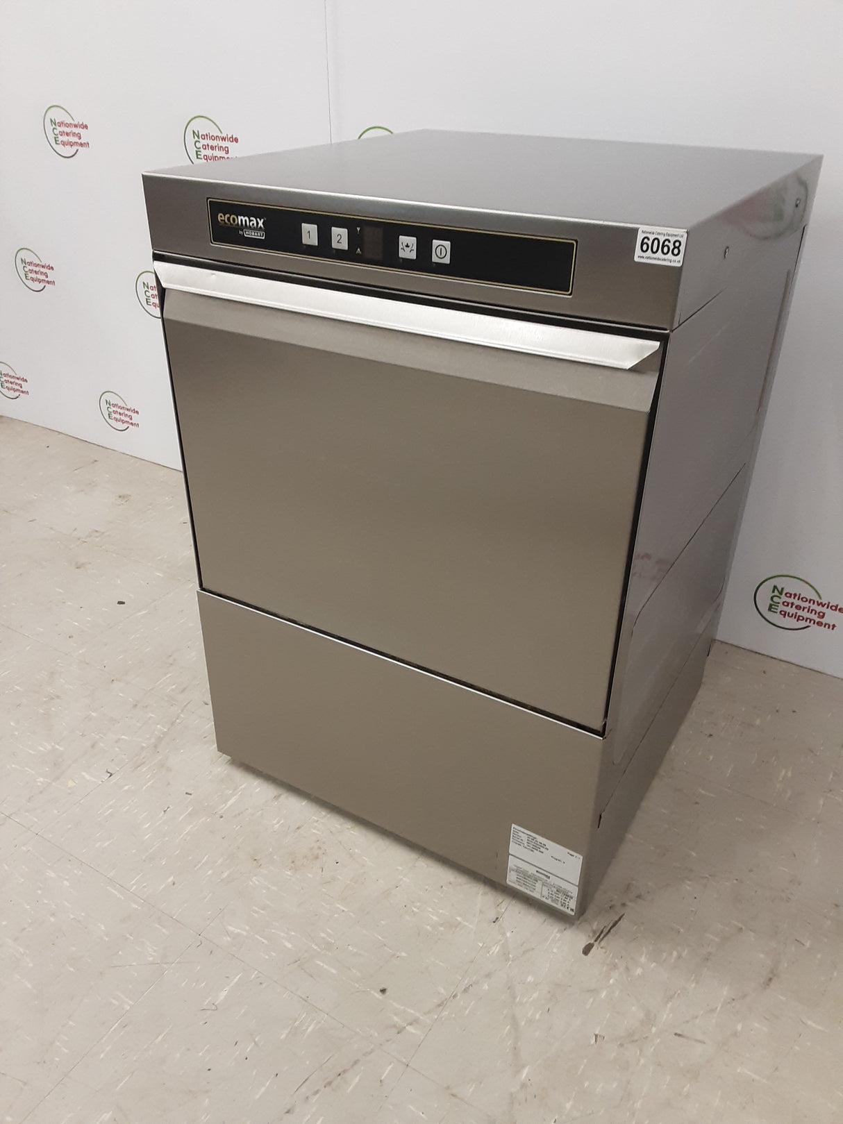 Hobart Ecomax Undercounter Dishwasher - Single Phase, Model- ECO-F504SW-20B (NCE6068)