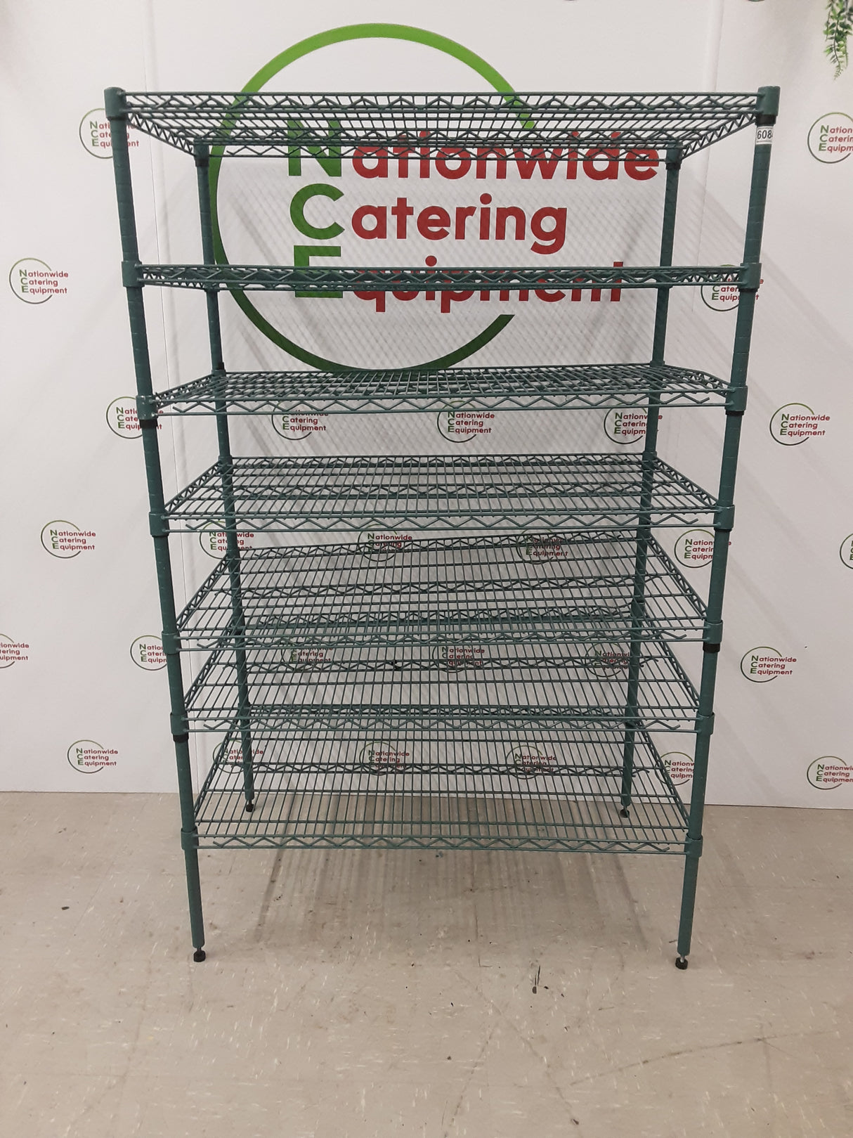 Wire Shelving Unit, PVC Coated, Seven Tier, 106x61cm (NCE6084)