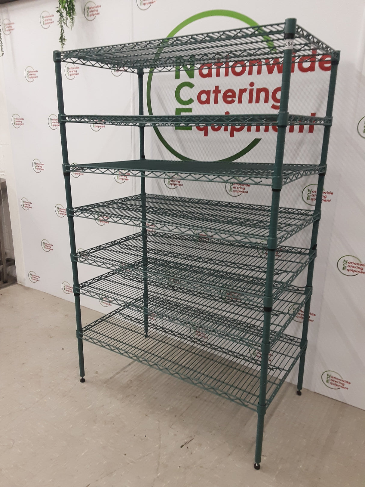 Wire Shelving Unit, PVC Coated, Seven Tier, 106x61cm (NCE6084)