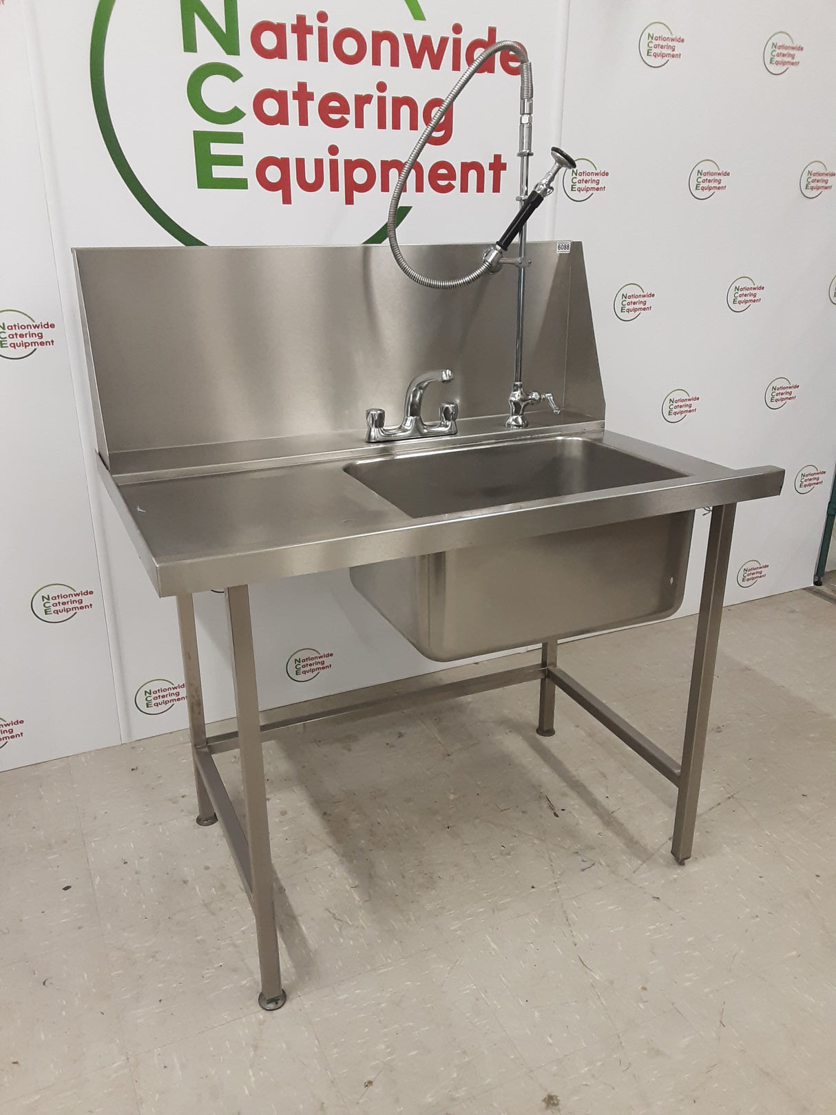 Stainless Steel Dishwasher Entry Sink, With Pre-Wash Spray, 115x75cm (NCE6088)