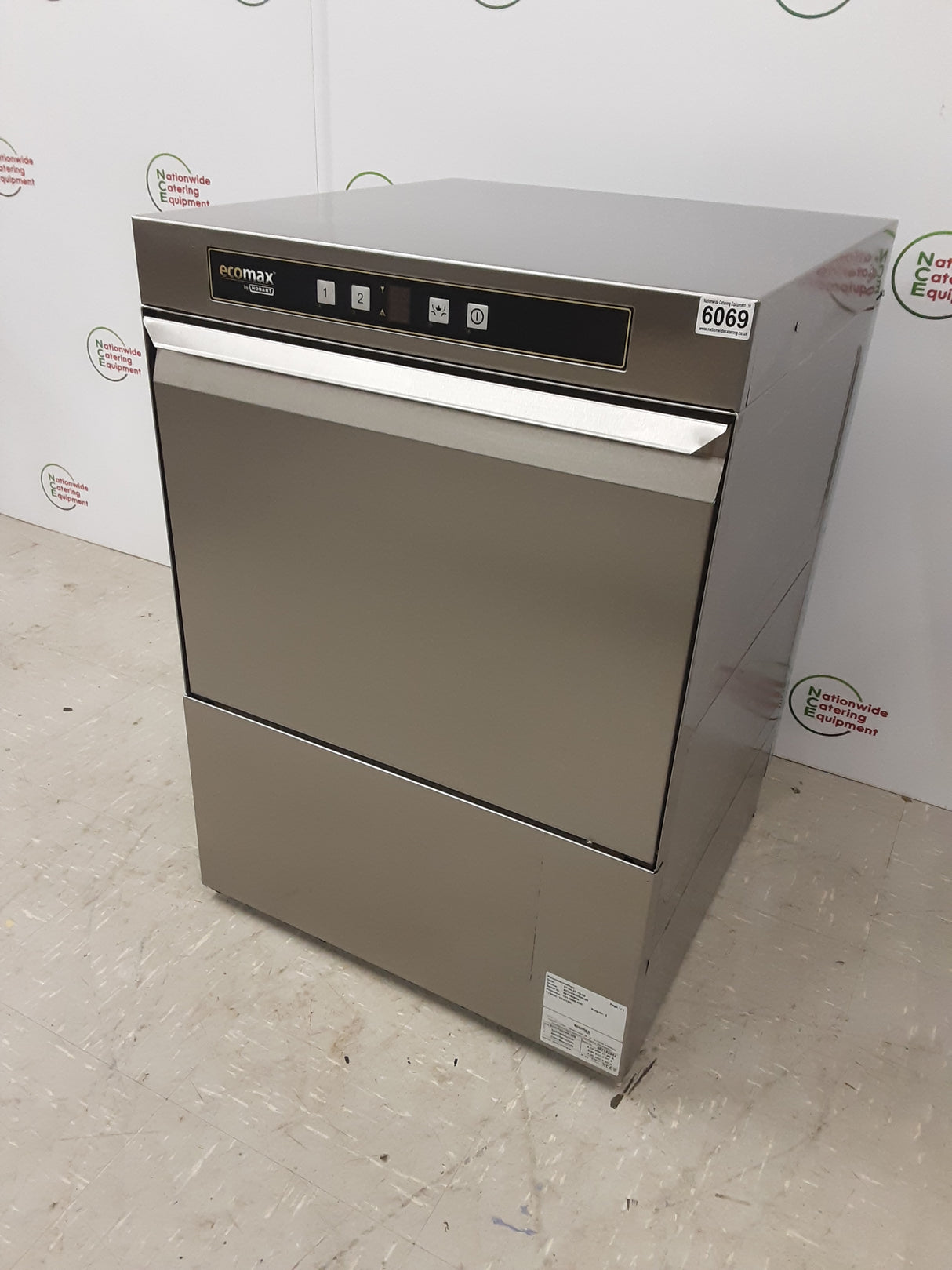 Hobart Ecomax Undercounter Dishwasher - Single Phase, Model- ECO-F504SW-20B (NCE6069)