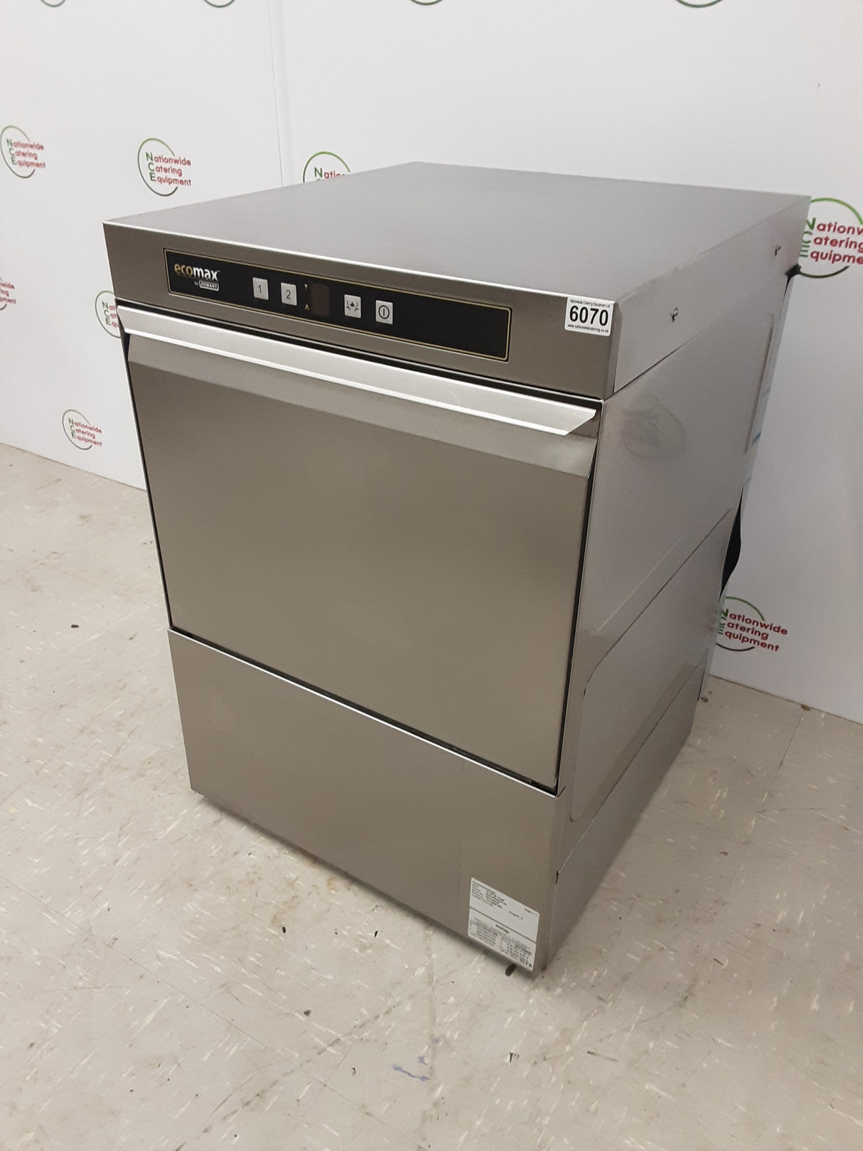 Hobart Ecomax Undercounter Dishwasher - Single Phase. Model- ECO-F504SW-20B (NCE6070)