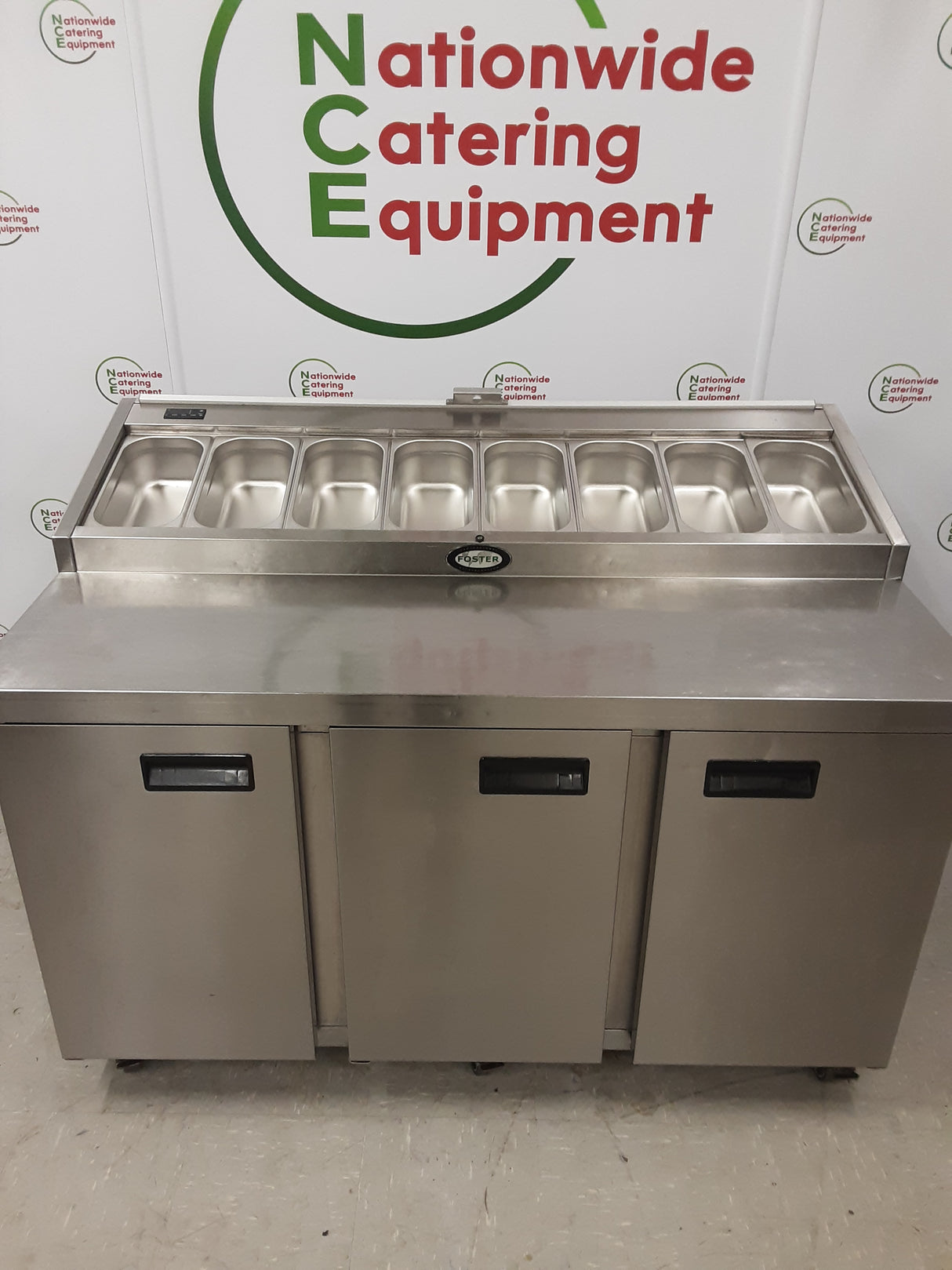 Foster Three Door Pizza/Saladette Prep Counter Fridge, Model-FPS1/3HR (NCE6103)