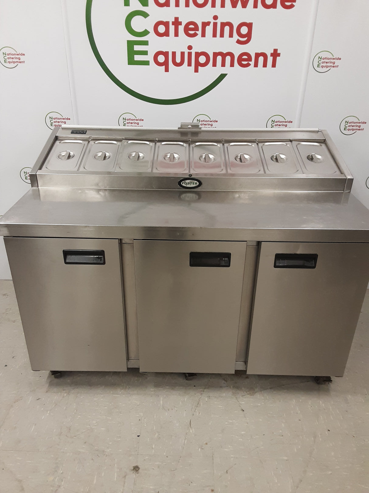 Foster Three Door Pizza/Saladette Prep Counter Fridge, Model-FPS1/3HR (NCE6103)