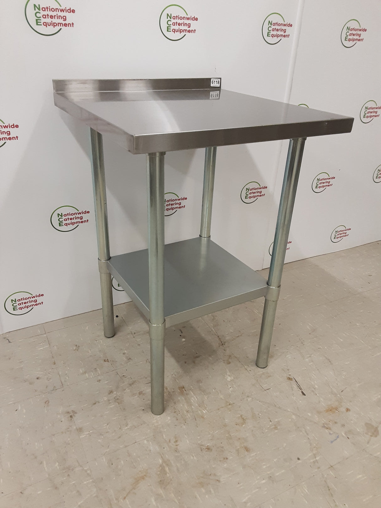 Stainless Steel Table With Upstand 60x60cm(NCE6118)
