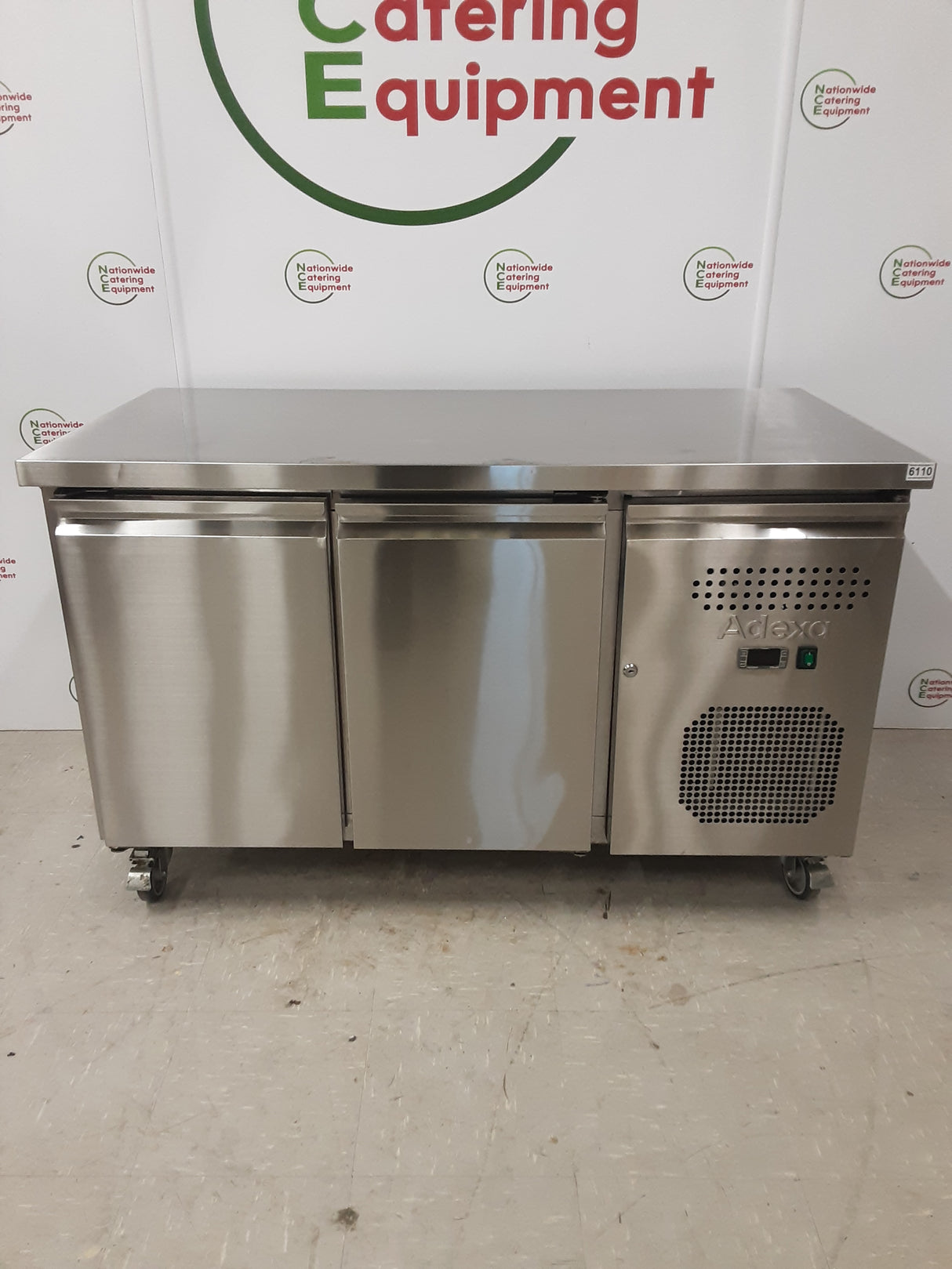 Adexa Two Door Flat Counter Freezer, 136cm, Model-FG21V (NCE6110)