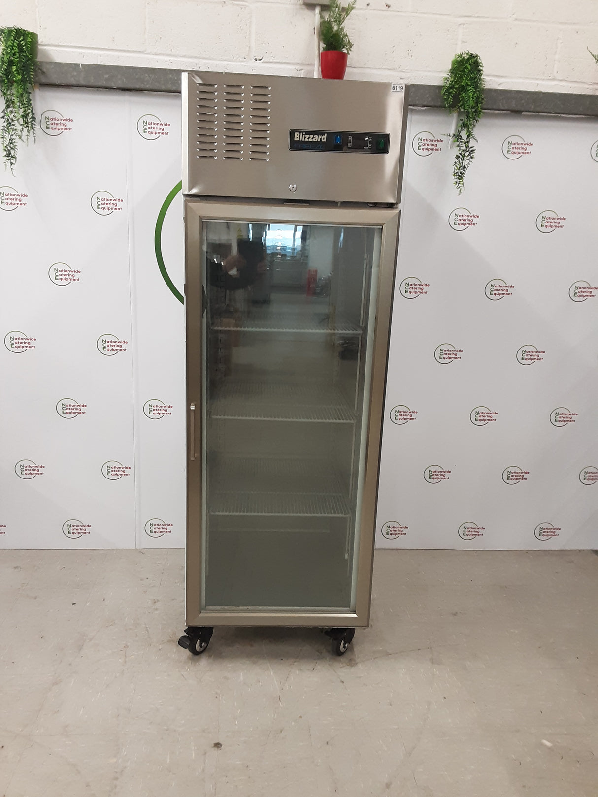 Blizzard Single Upright Display Freezer, Model- BF1SSCR (NCE6119)