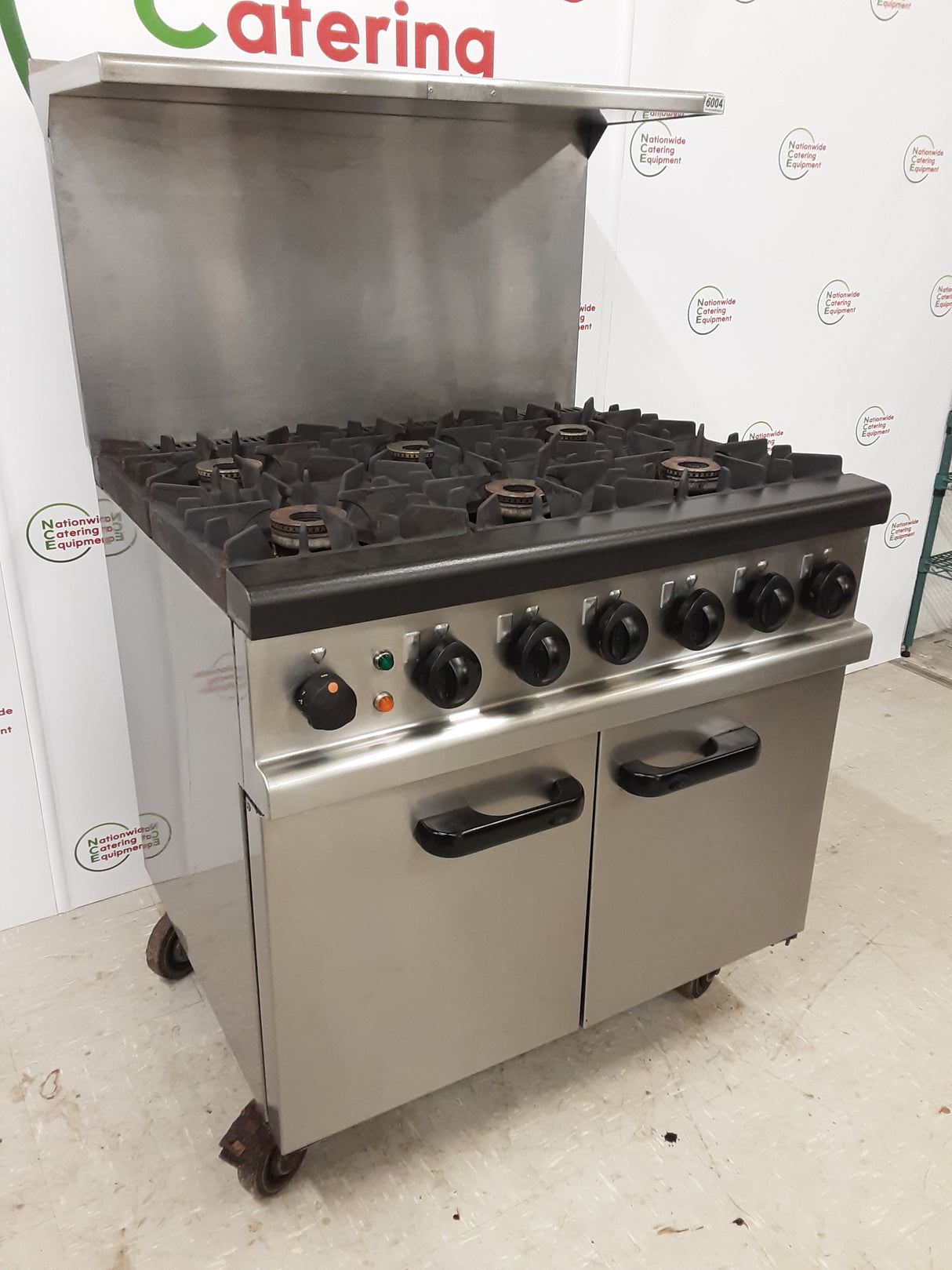 Lincat Opus 800 Duel Fuel Natural Gas Six Burner Stove & Electric Convection Oven, Model- OD7007/N (NCE6004)