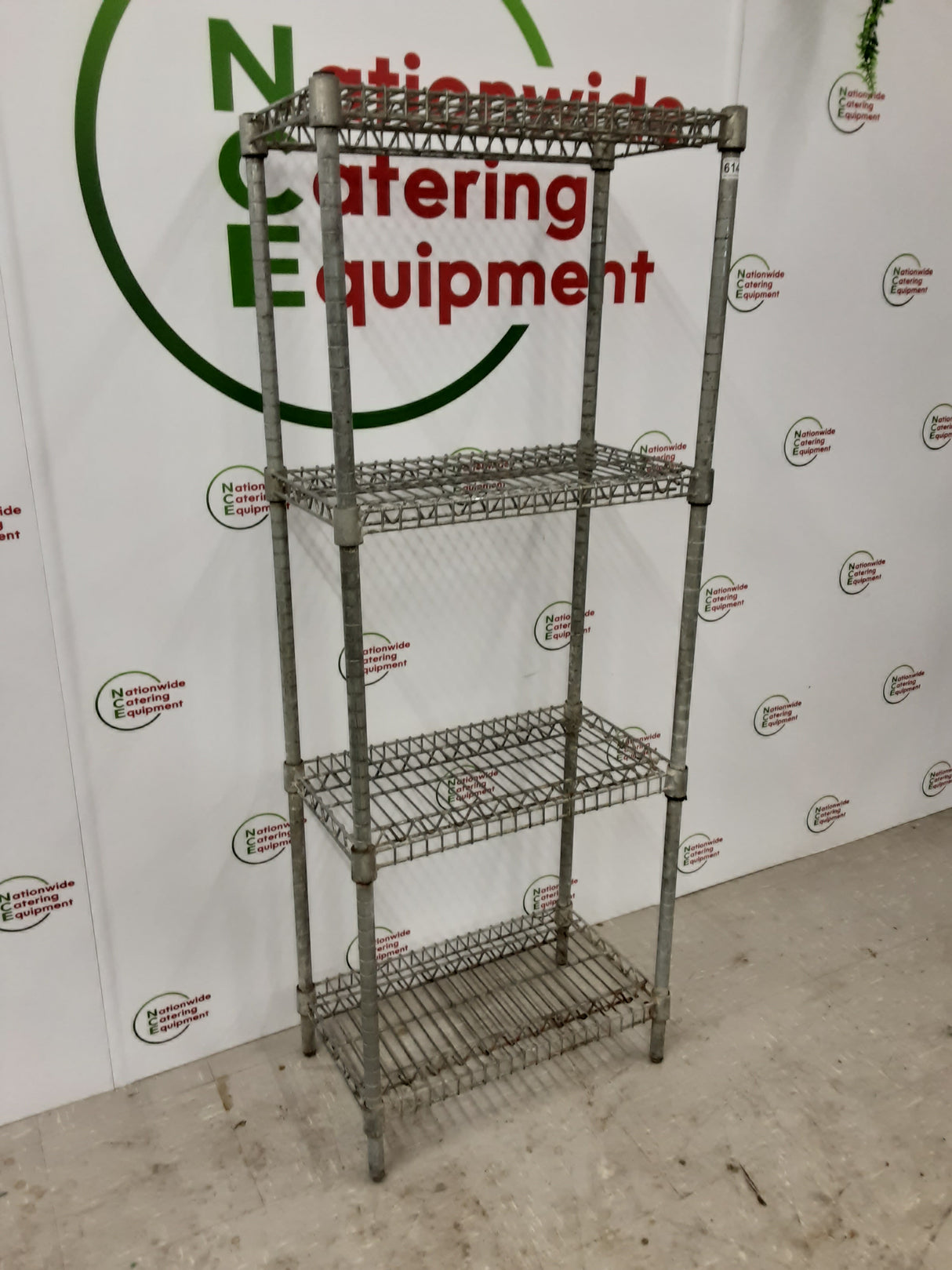 Galvanised Wire Shelving Unit - 4 Tier, 61x36cm (NCE6147)
