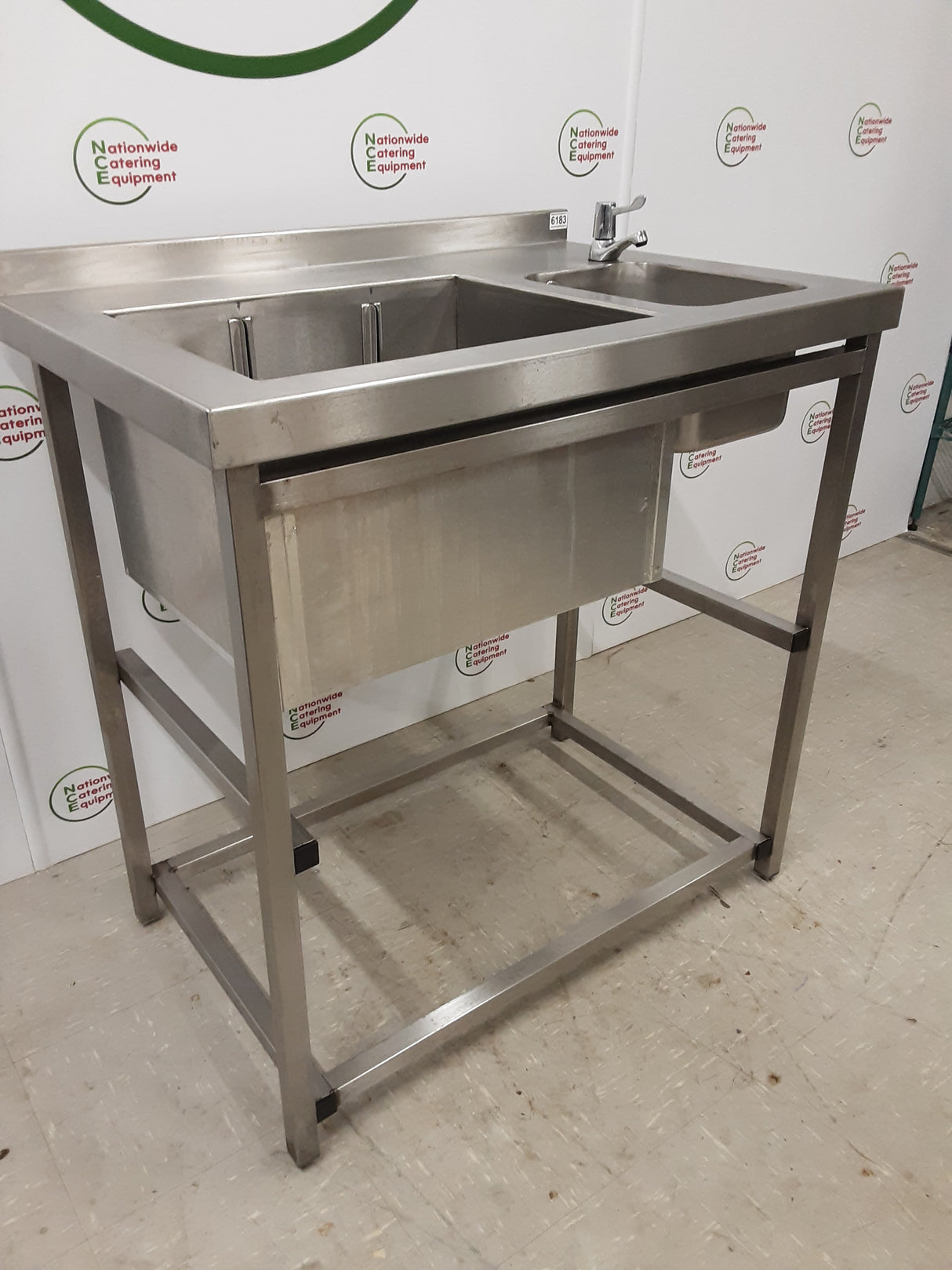 Stainless Steel Double Basin Cocktail Sink (NCE6183)