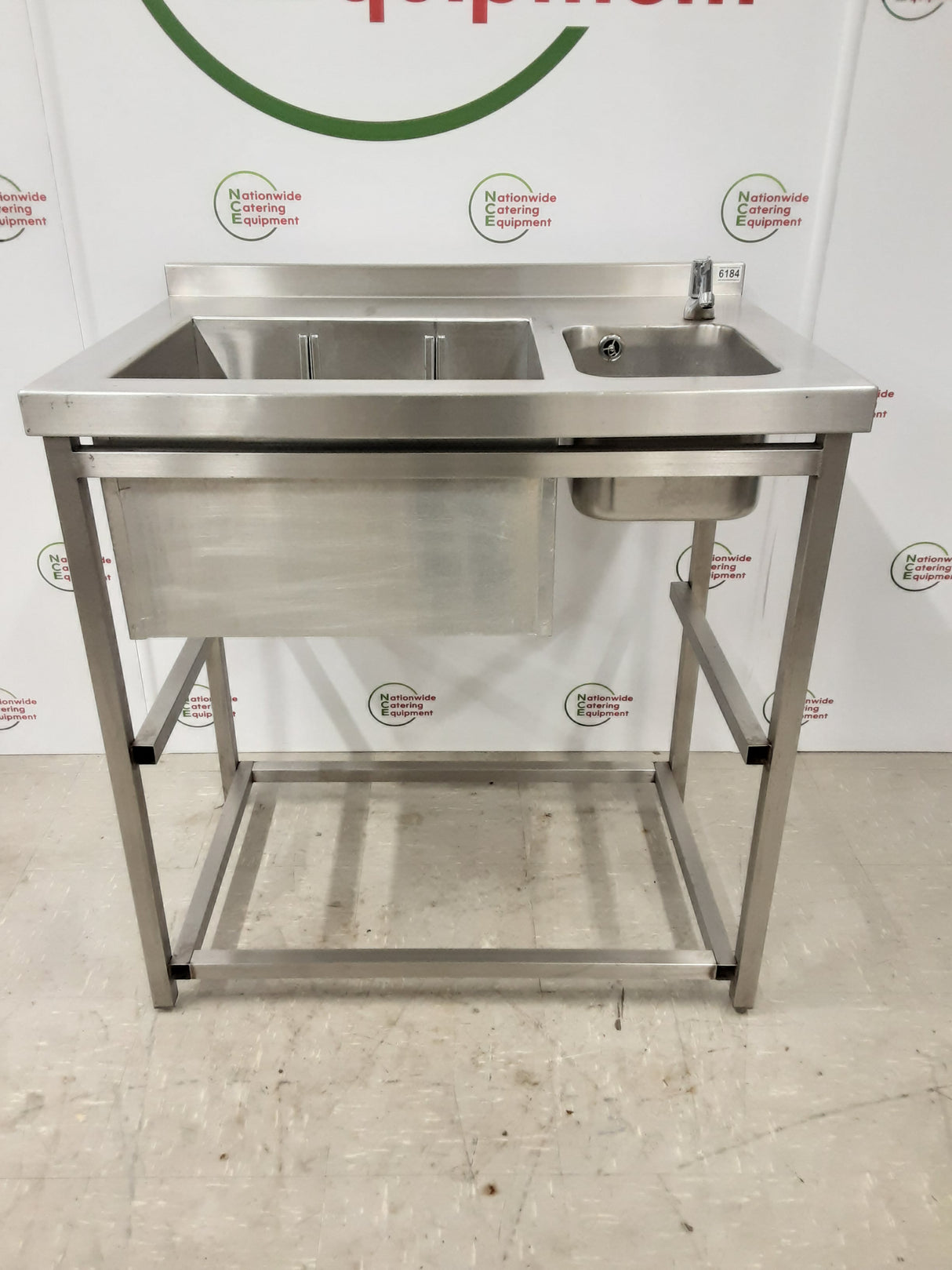 Stainless Steel Double Basin Cocktail Sink (NCE6184)