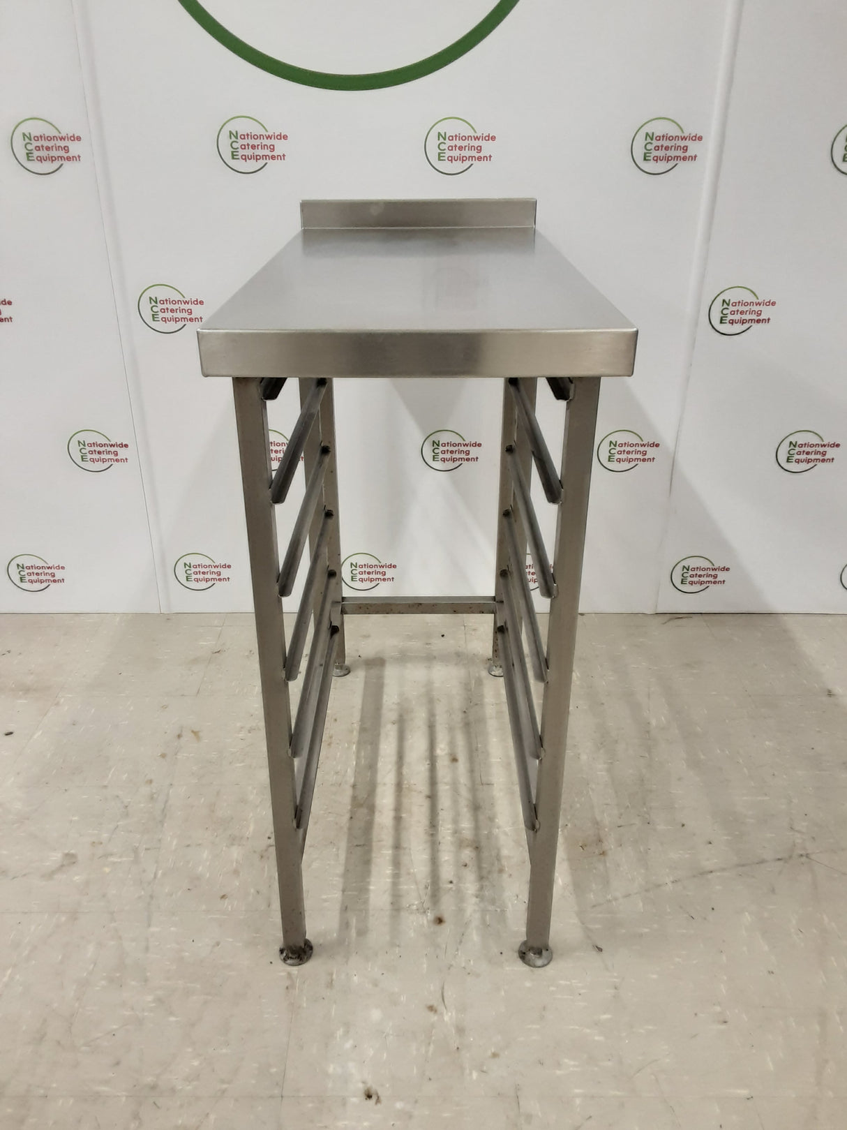 Stainless Steel Filler Table With GN Racking Beneath 45x95cm (NCE6179)