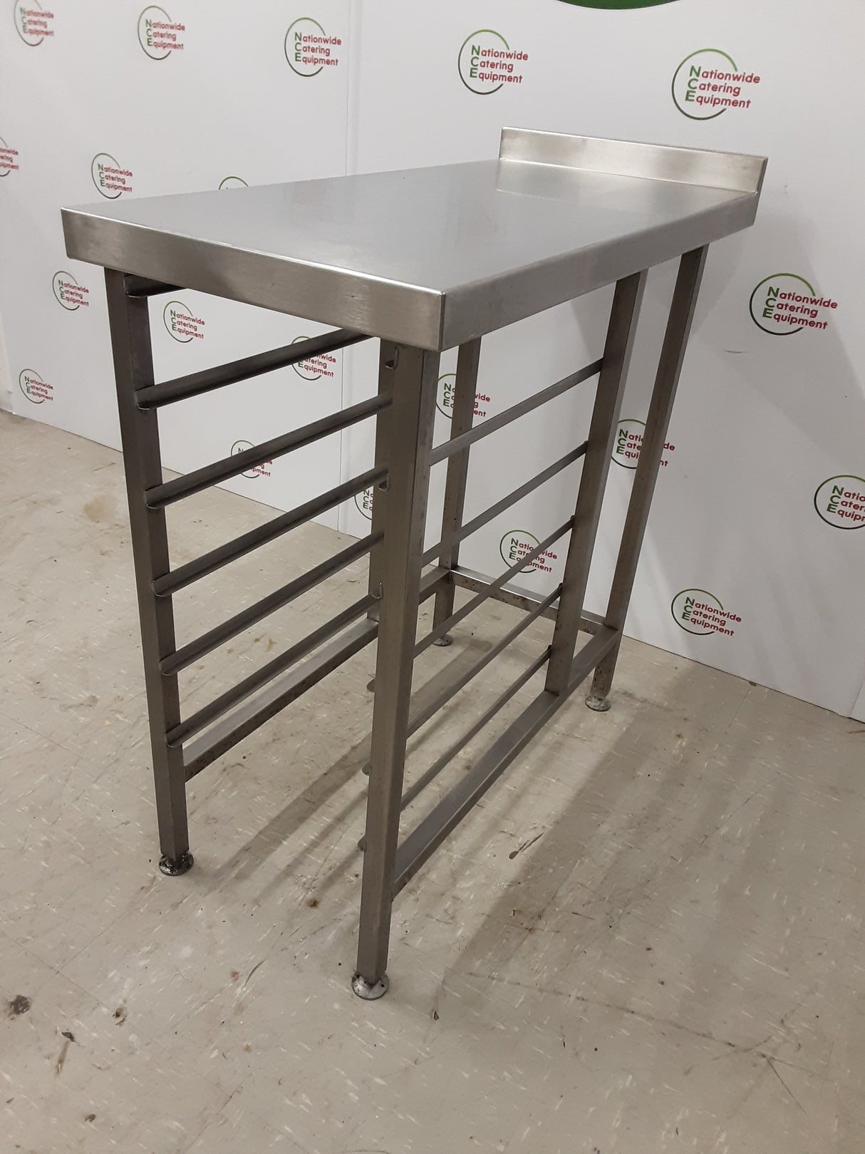 Stainless Steel Filler Table With GN Racking Beneath 45x95cm (NCE6179)