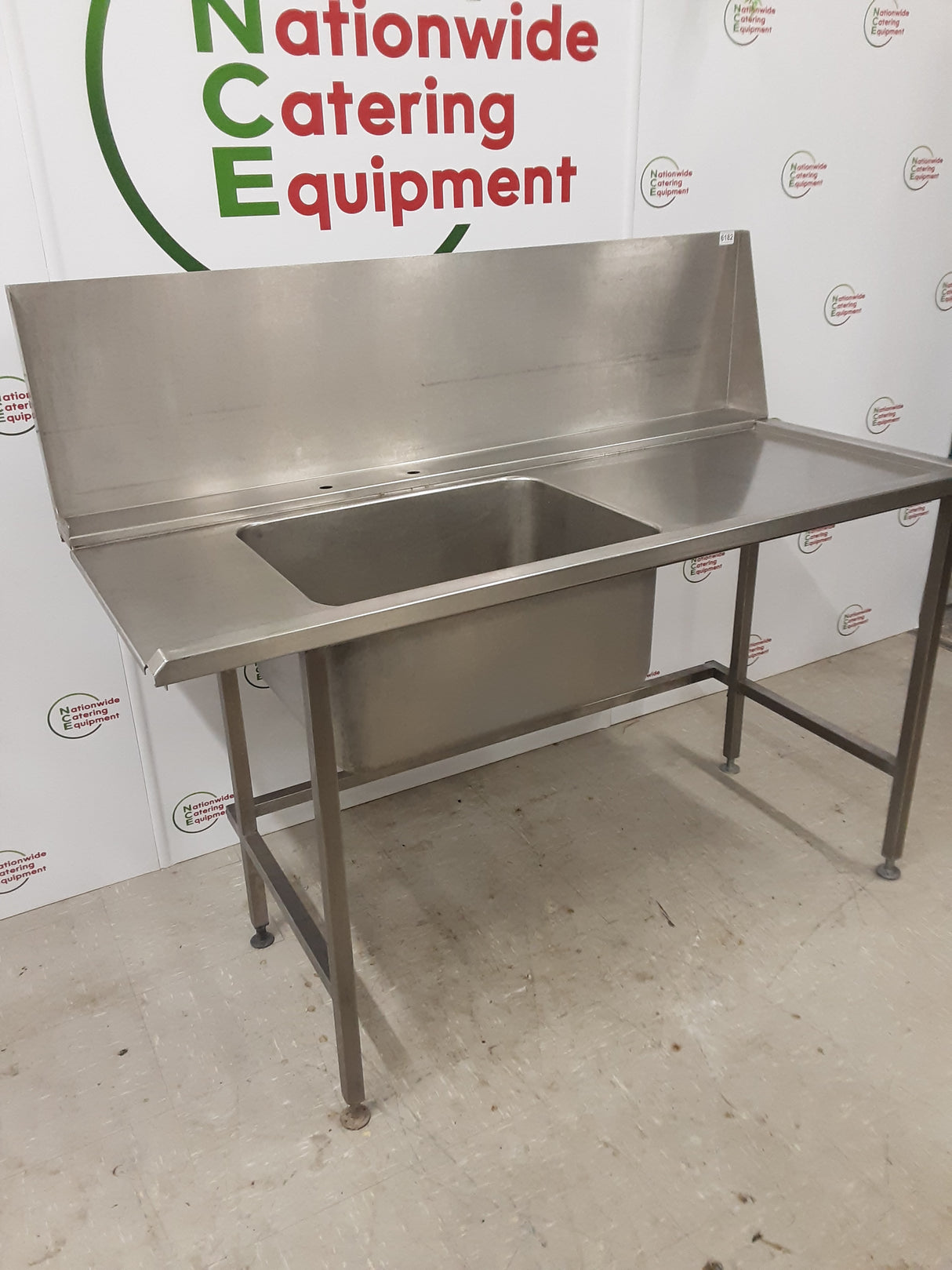 Stainless Steel Single Dishwasher Entry Sink 150cm (NCE6182)