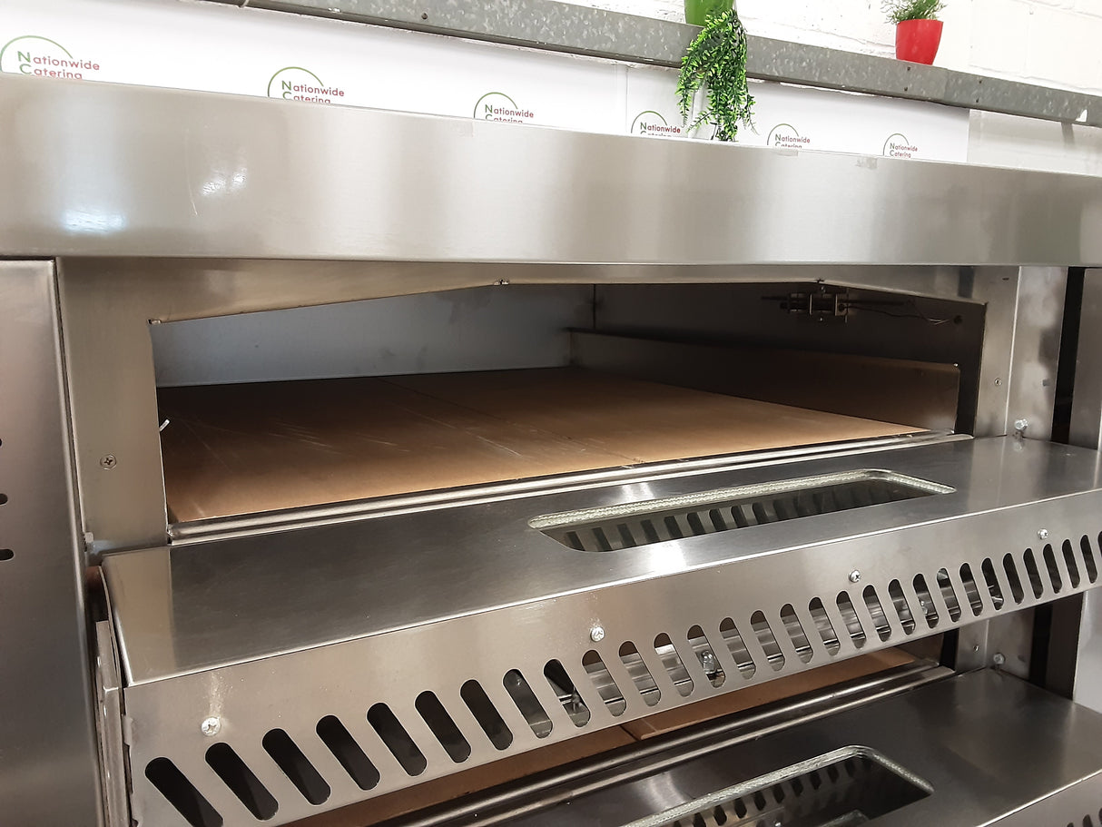 Kebab-King, By Caterbake Un-Used/New Twin Deck Pizza Oven On Stand - LPG (NCE5598)