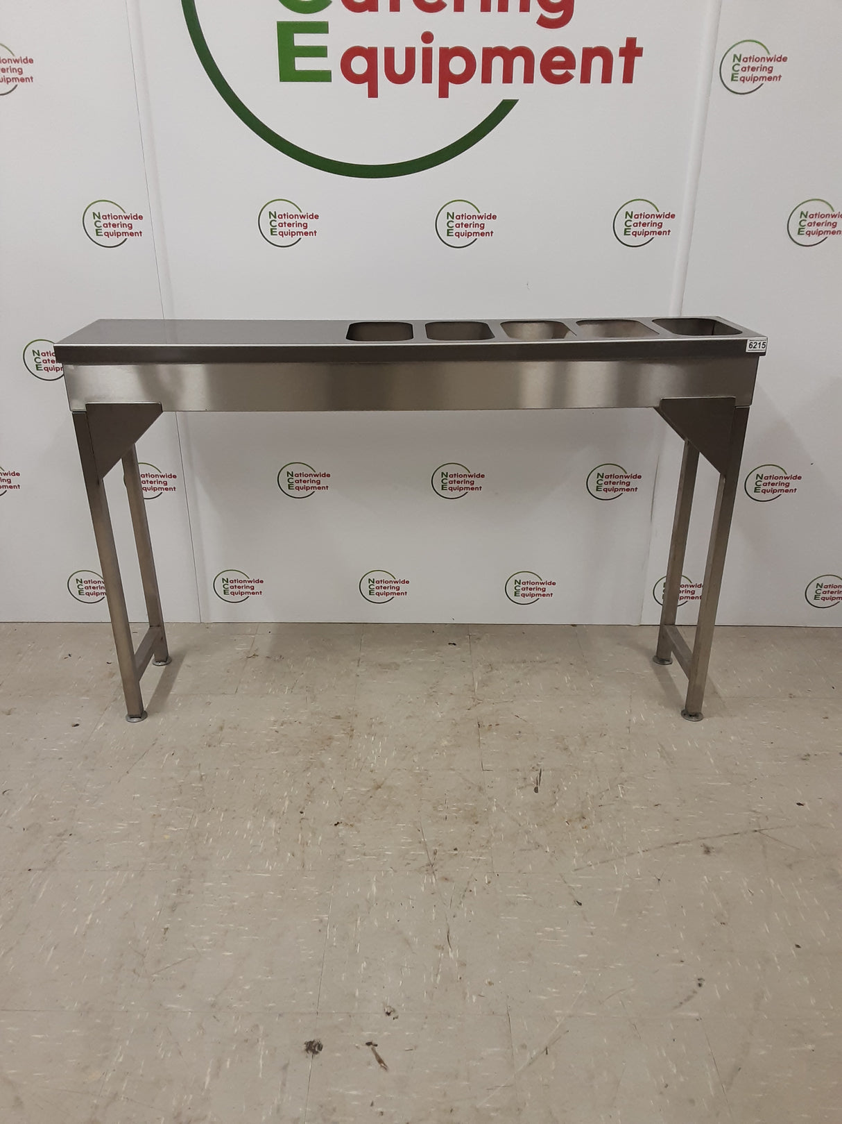 Stainless Steel Free-Standing Ice/Warm Water Gastronorm Well 140x30cm (NCE6215)