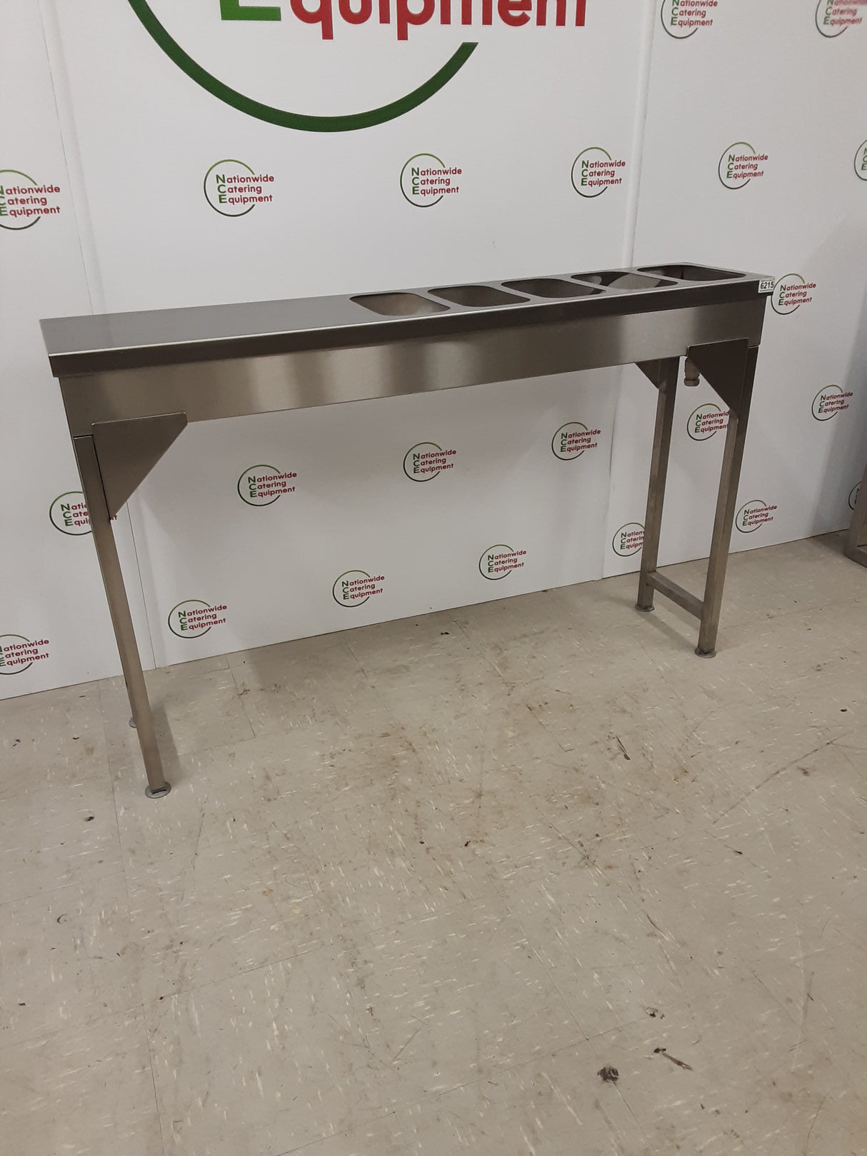 Stainless Steel Free-Standing Ice/Warm Water Gastronorm Well 140x30cm (NCE6215)