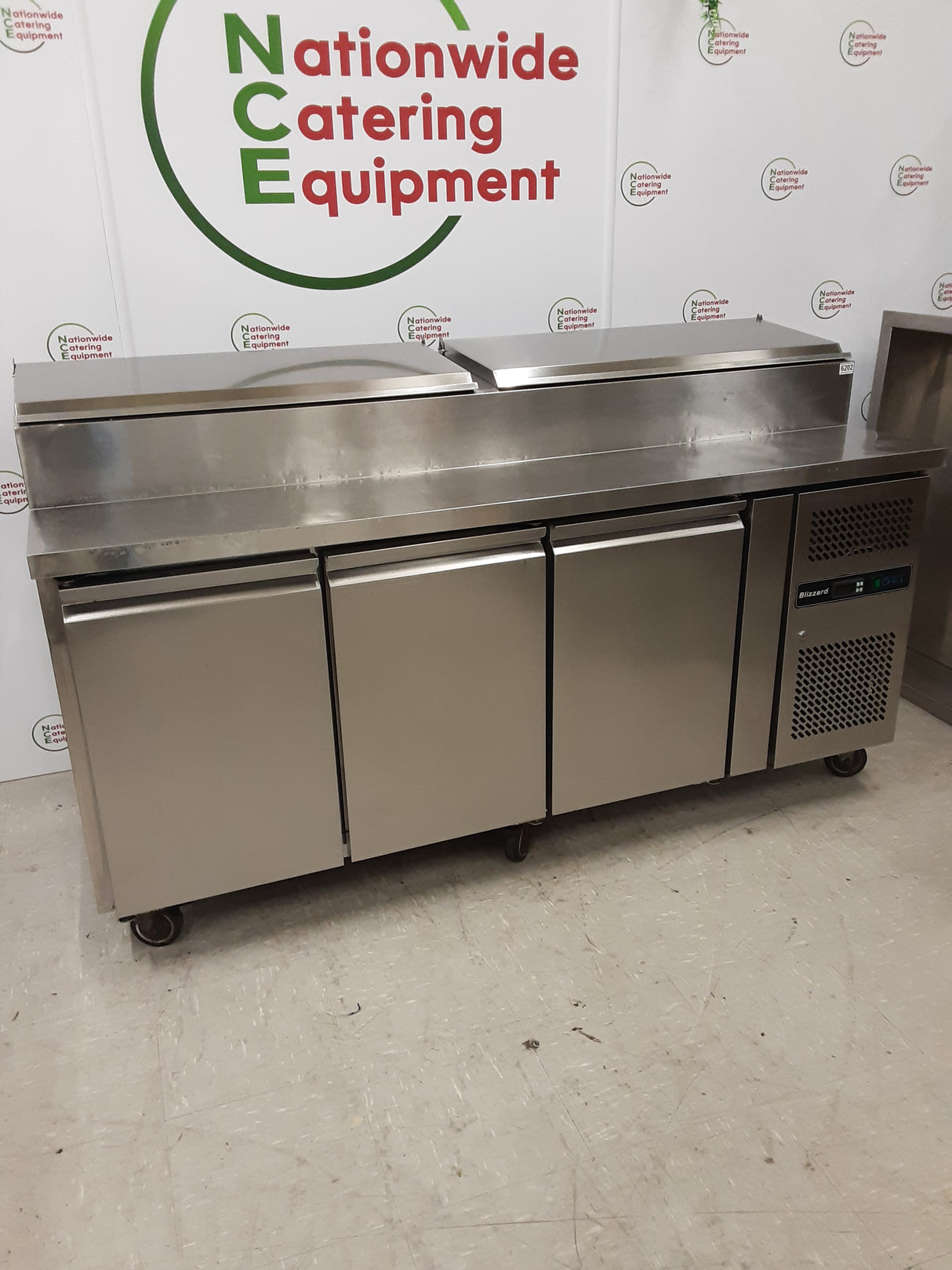 Blizzard Three Door Counter Fridge With Toppings Opening, 180cm, Model-HBC3EN (NCE6202)