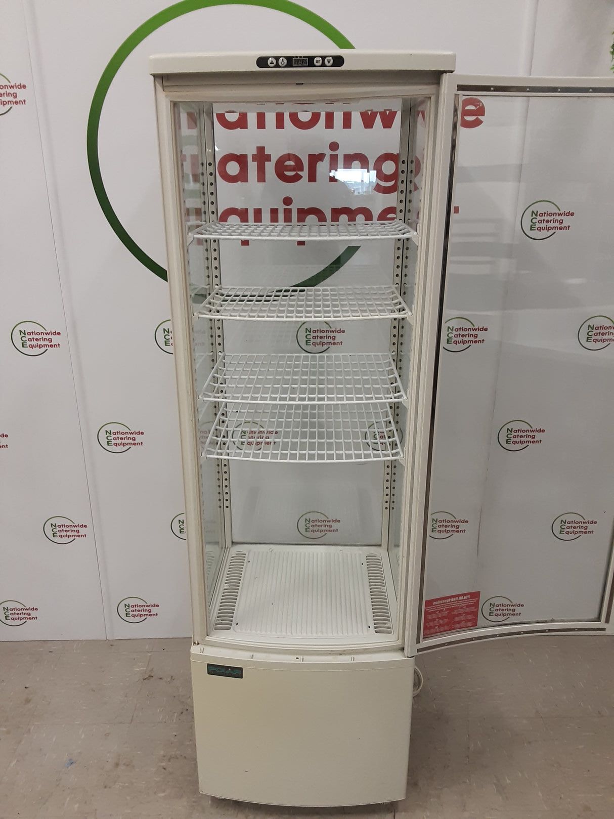 Polar White Floor Standing Uprght Display Fridge, Model- CB509 (NCE6217)