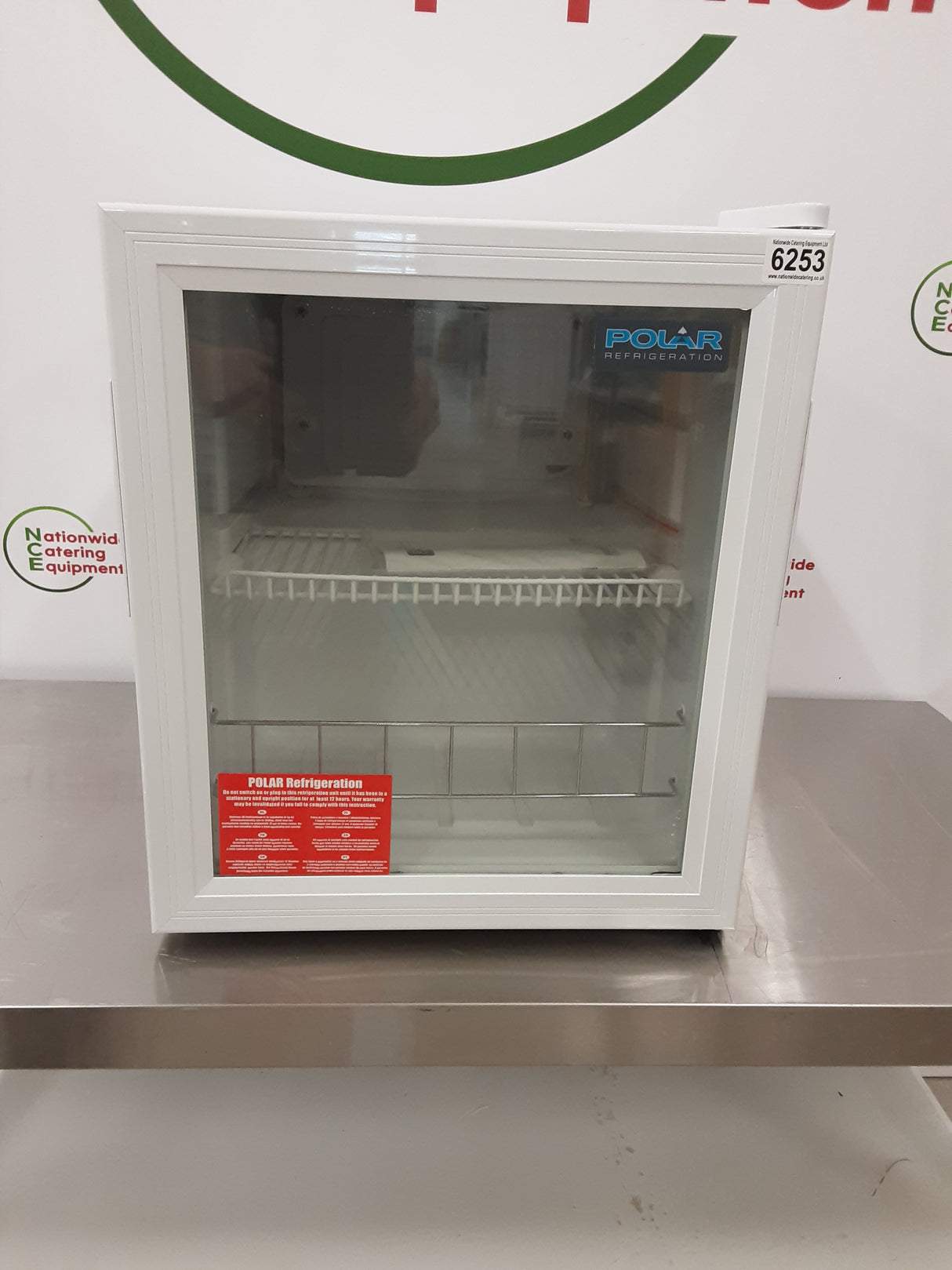 Un-used/New Polar White Tabletop Display Fridge, Model- DM071 (NCE6253)